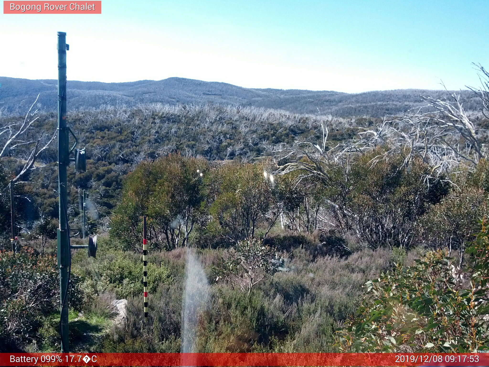 Bogong Web Cam 9:17am Sunday 8th of December 2019