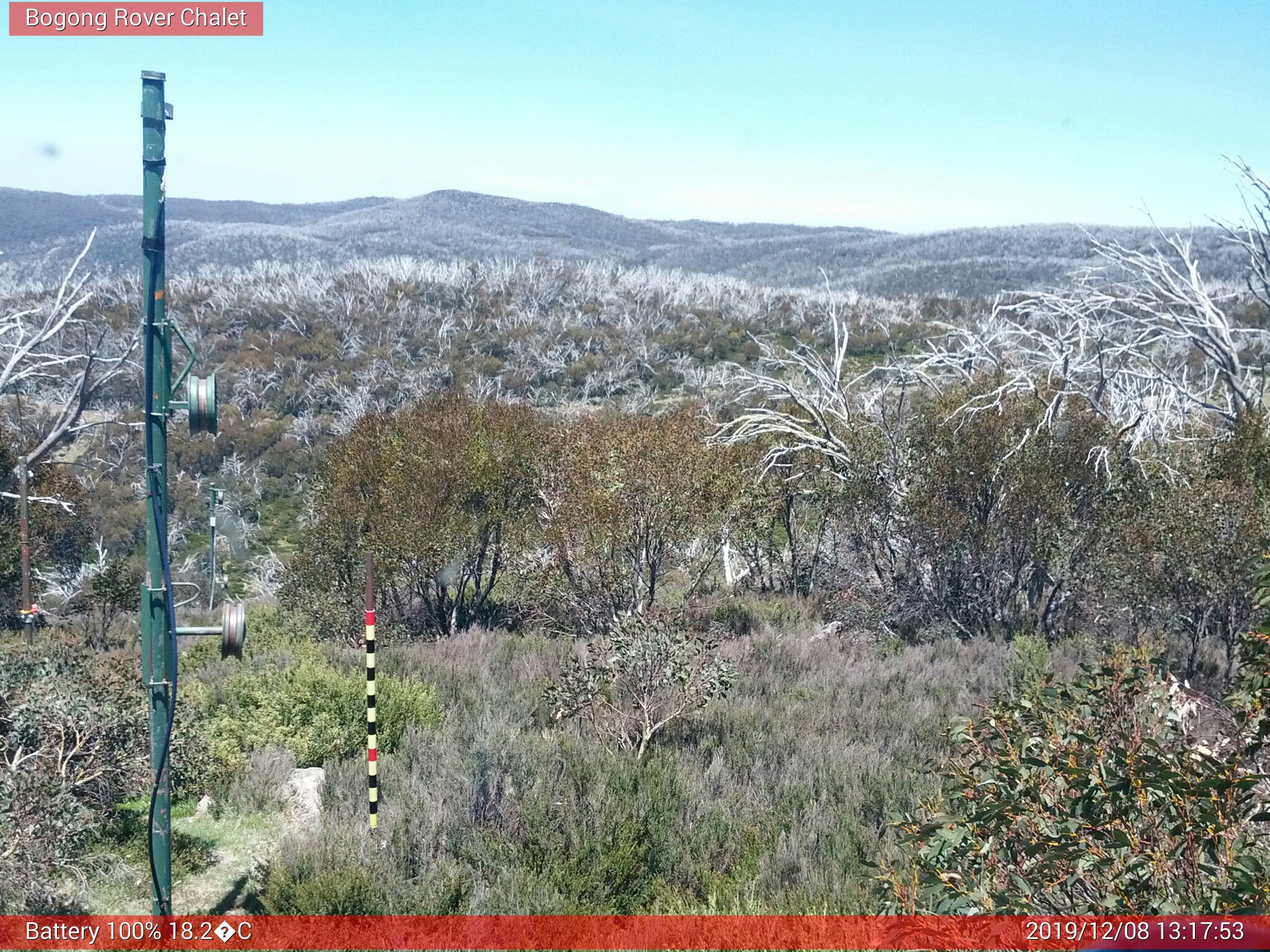 Bogong Web Cam 1:17pm Sunday 8th of December 2019