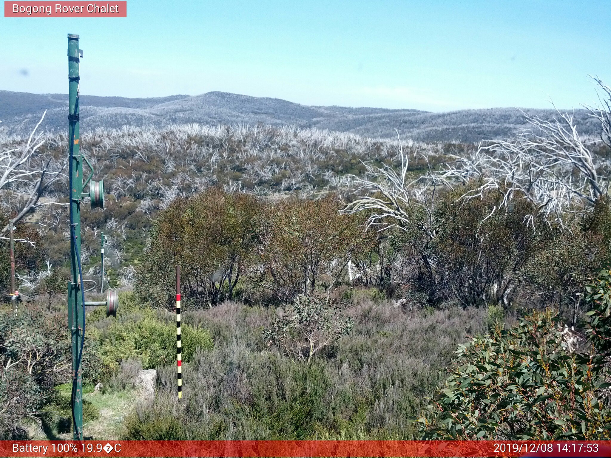 Bogong Web Cam 2:17pm Sunday 8th of December 2019