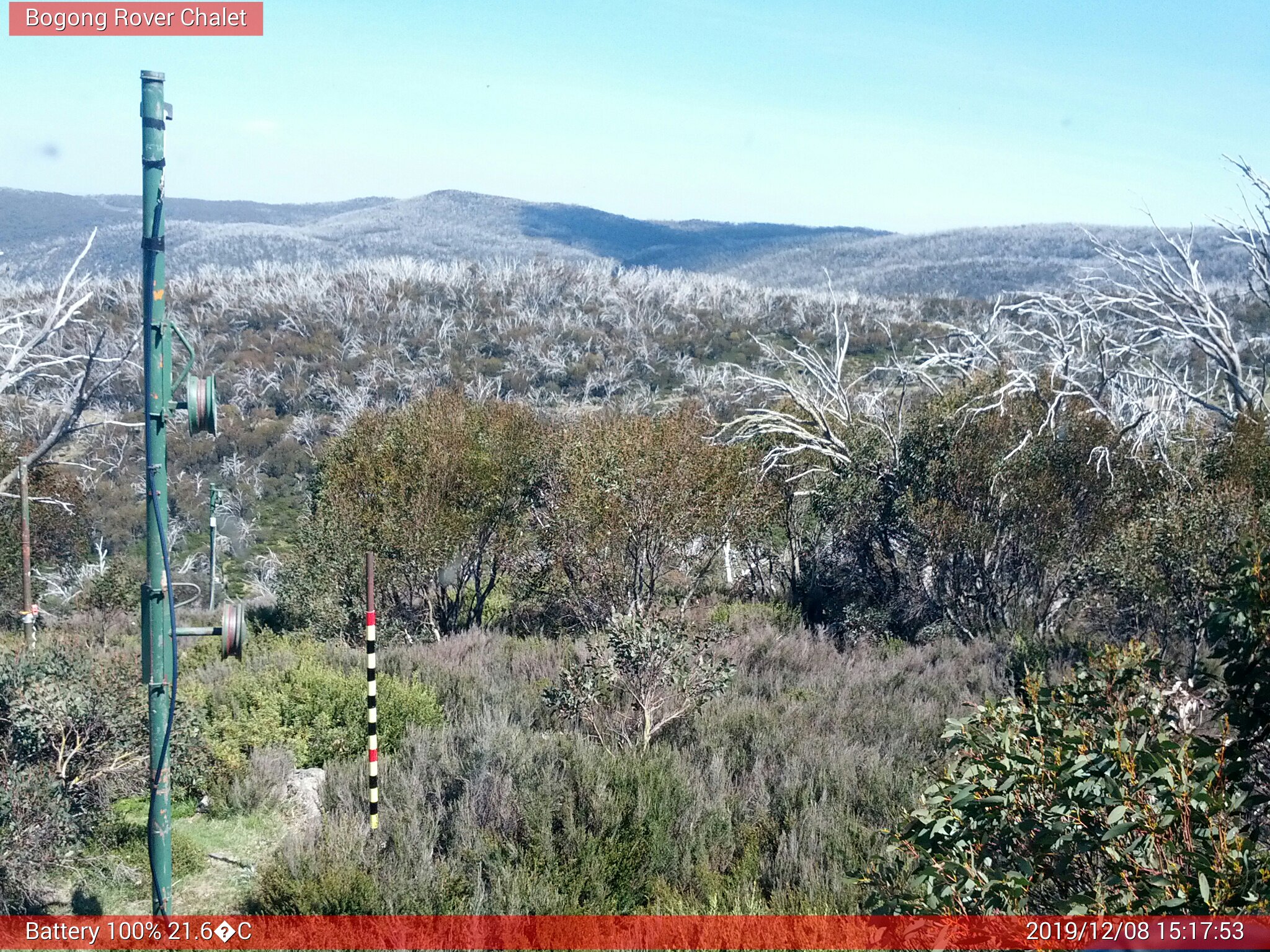 Bogong Web Cam 3:17pm Sunday 8th of December 2019