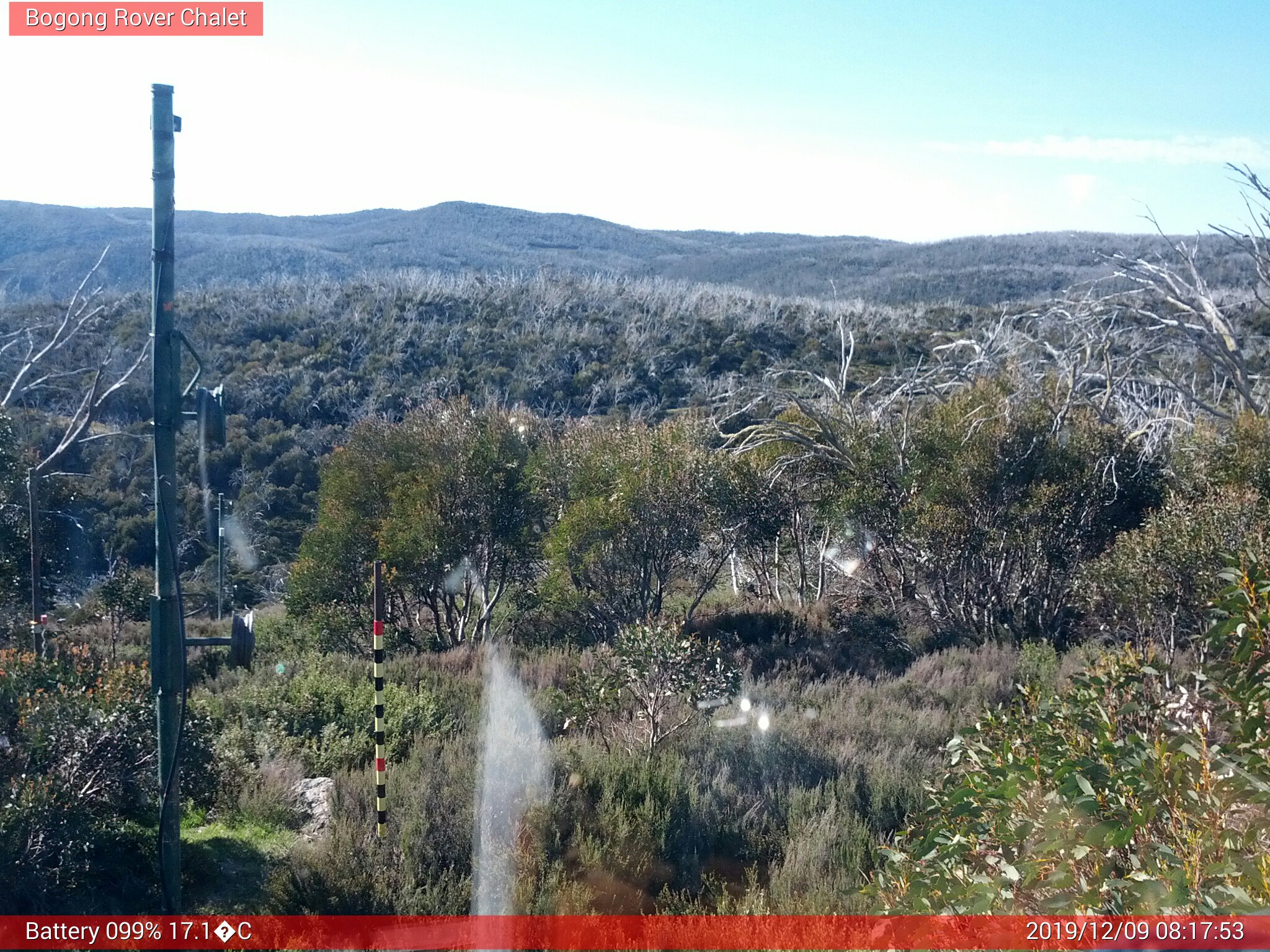 Bogong Web Cam 8:17am Monday 9th of December 2019