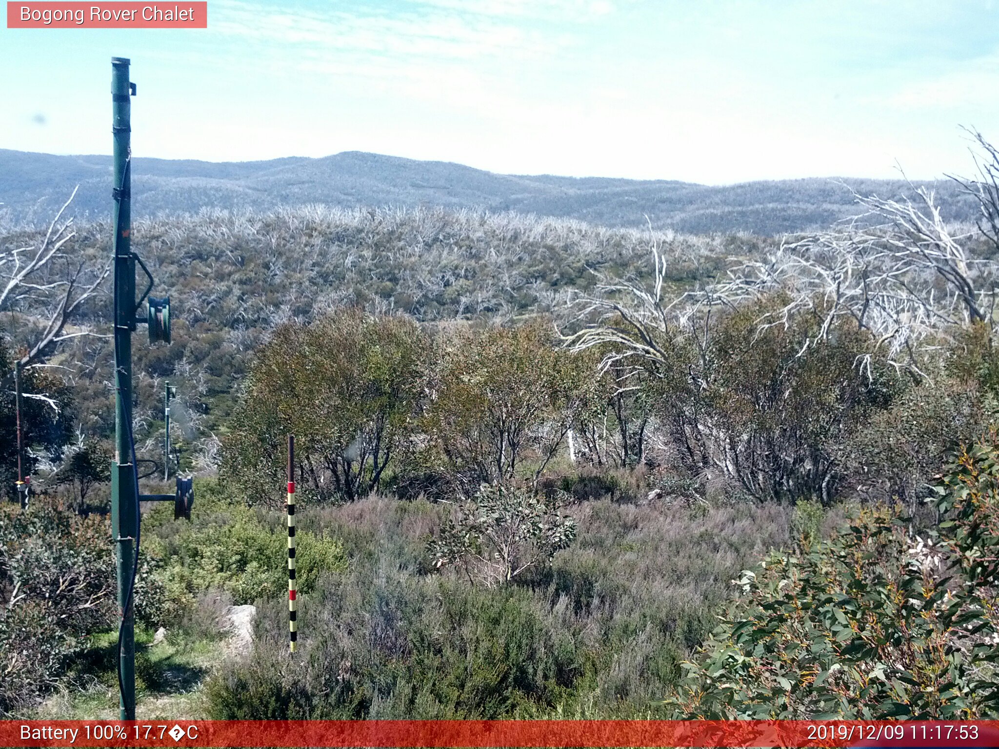 Bogong Web Cam 11:17am Monday 9th of December 2019