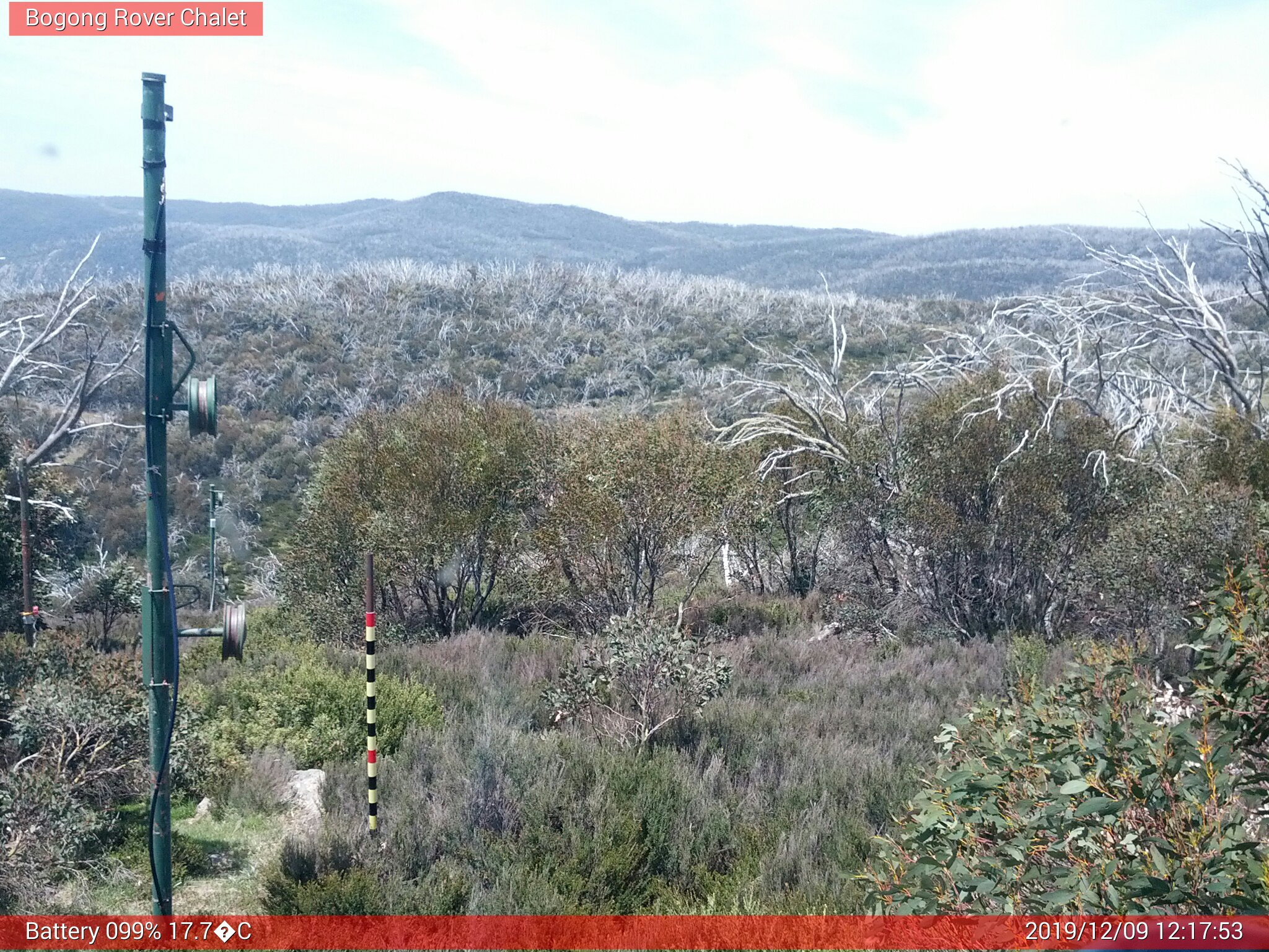 Bogong Web Cam 12:17pm Monday 9th of December 2019