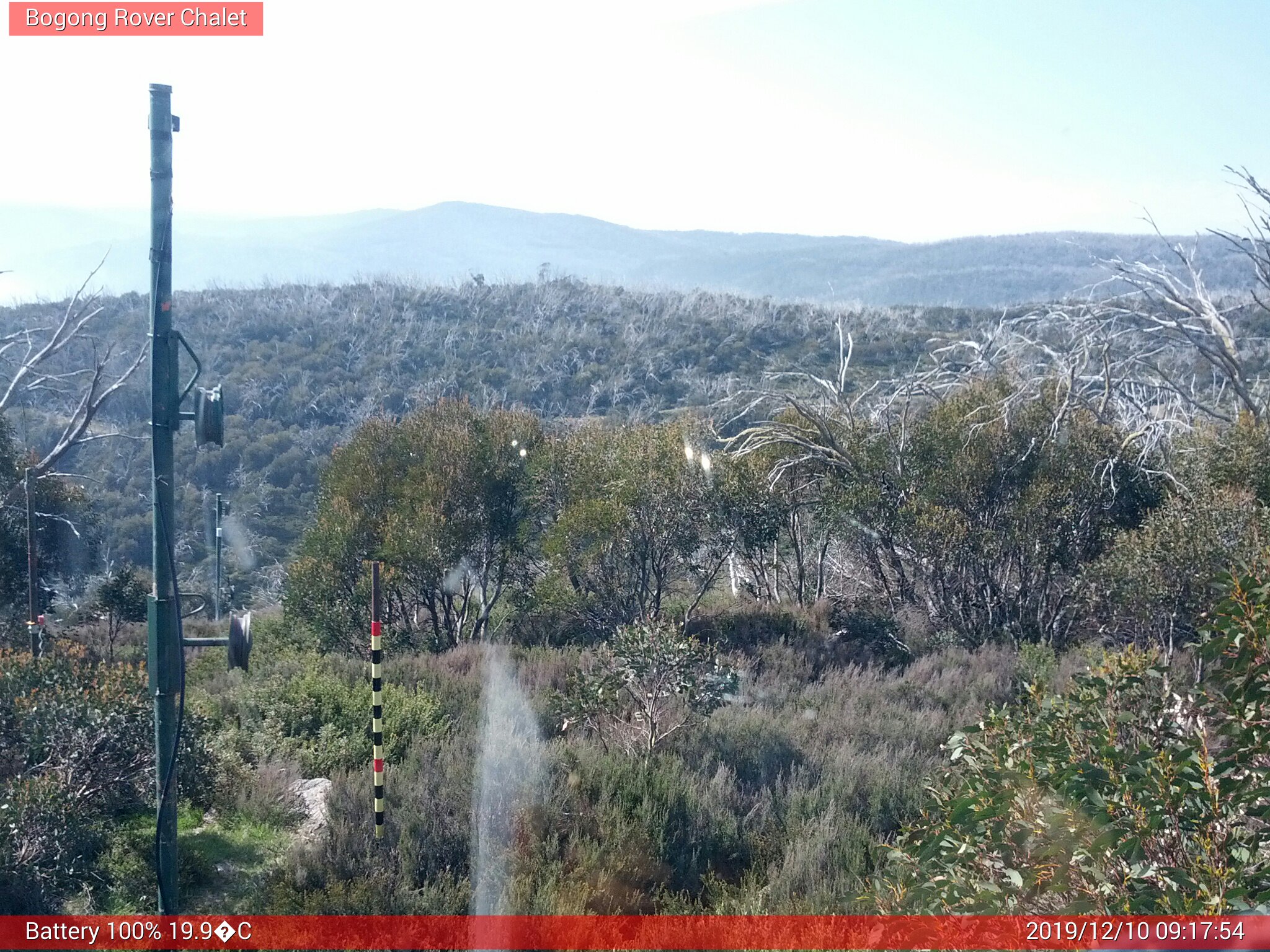 Bogong Web Cam 9:17am Tuesday 10th of December 2019