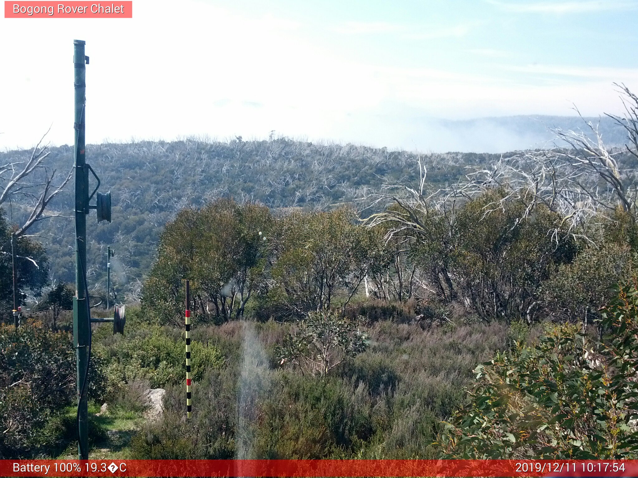 Bogong Web Cam 10:17am Wednesday 11th of December 2019