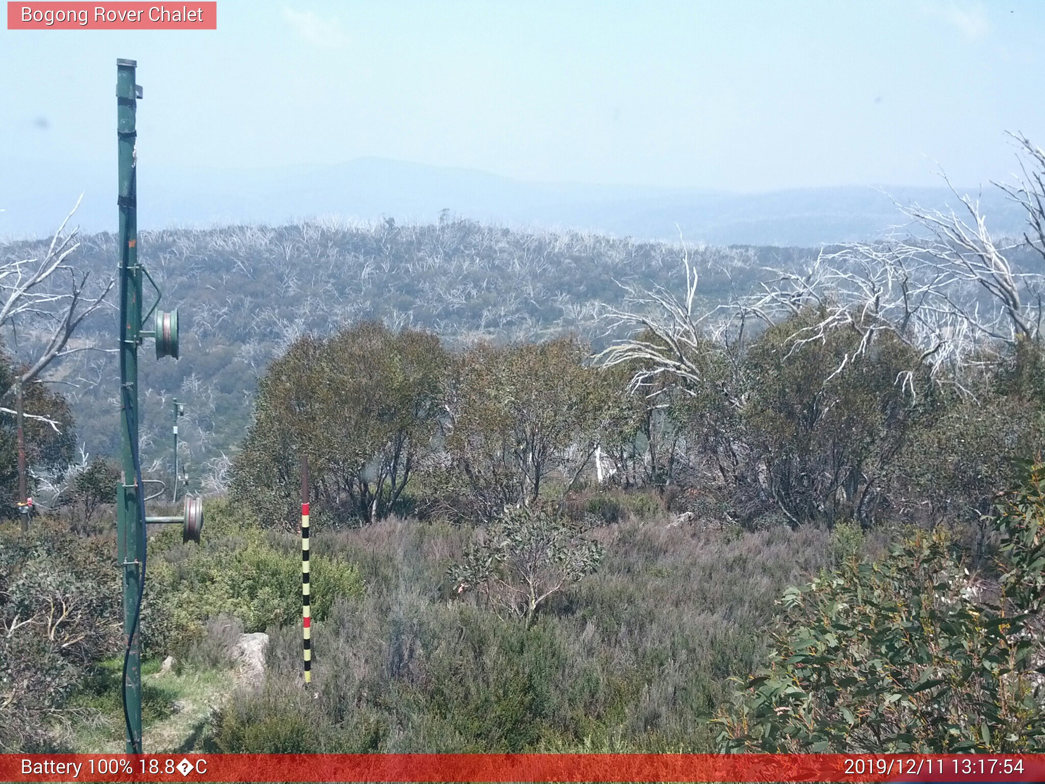 Bogong Web Cam 1:17pm Wednesday 11th of December 2019