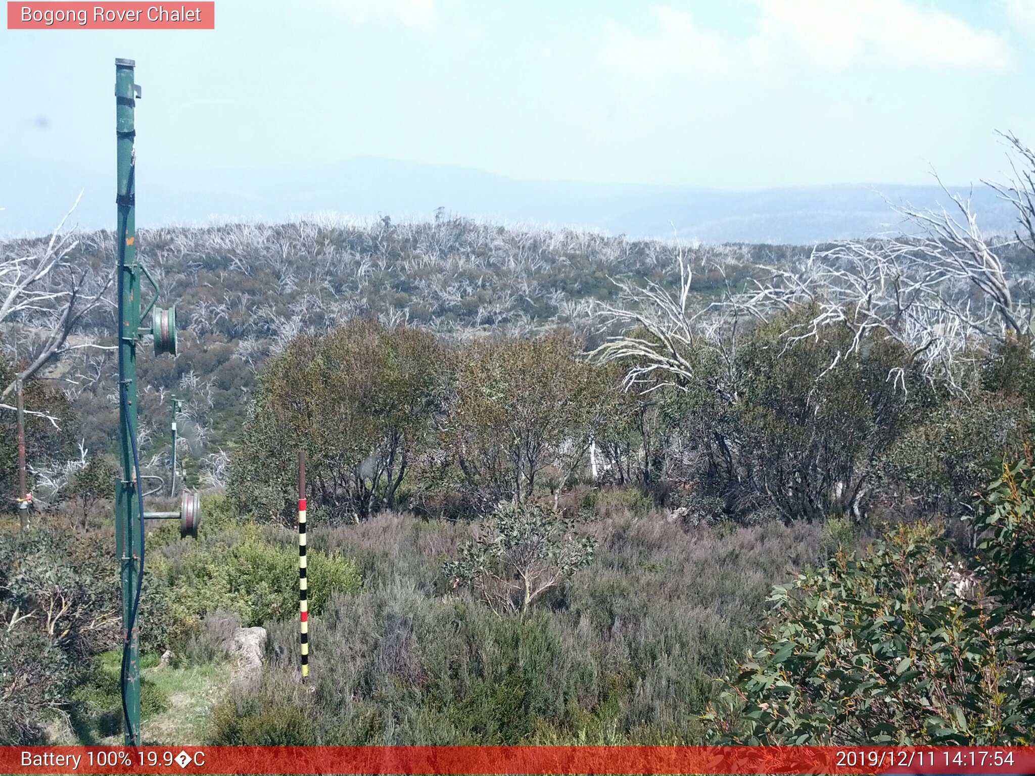 Bogong Web Cam 2:17pm Wednesday 11th of December 2019