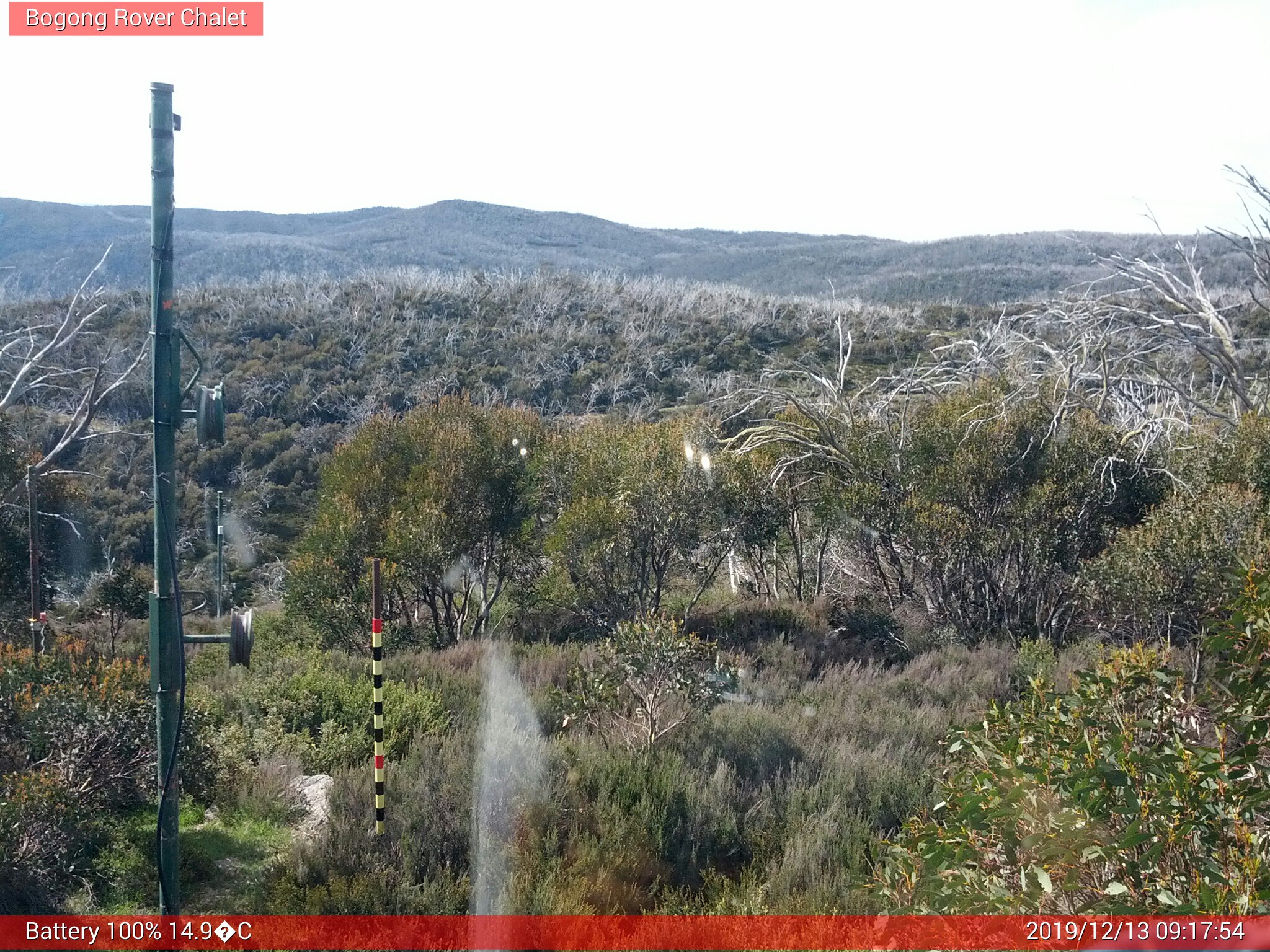 Bogong Web Cam 9:17am Friday 13th of December 2019