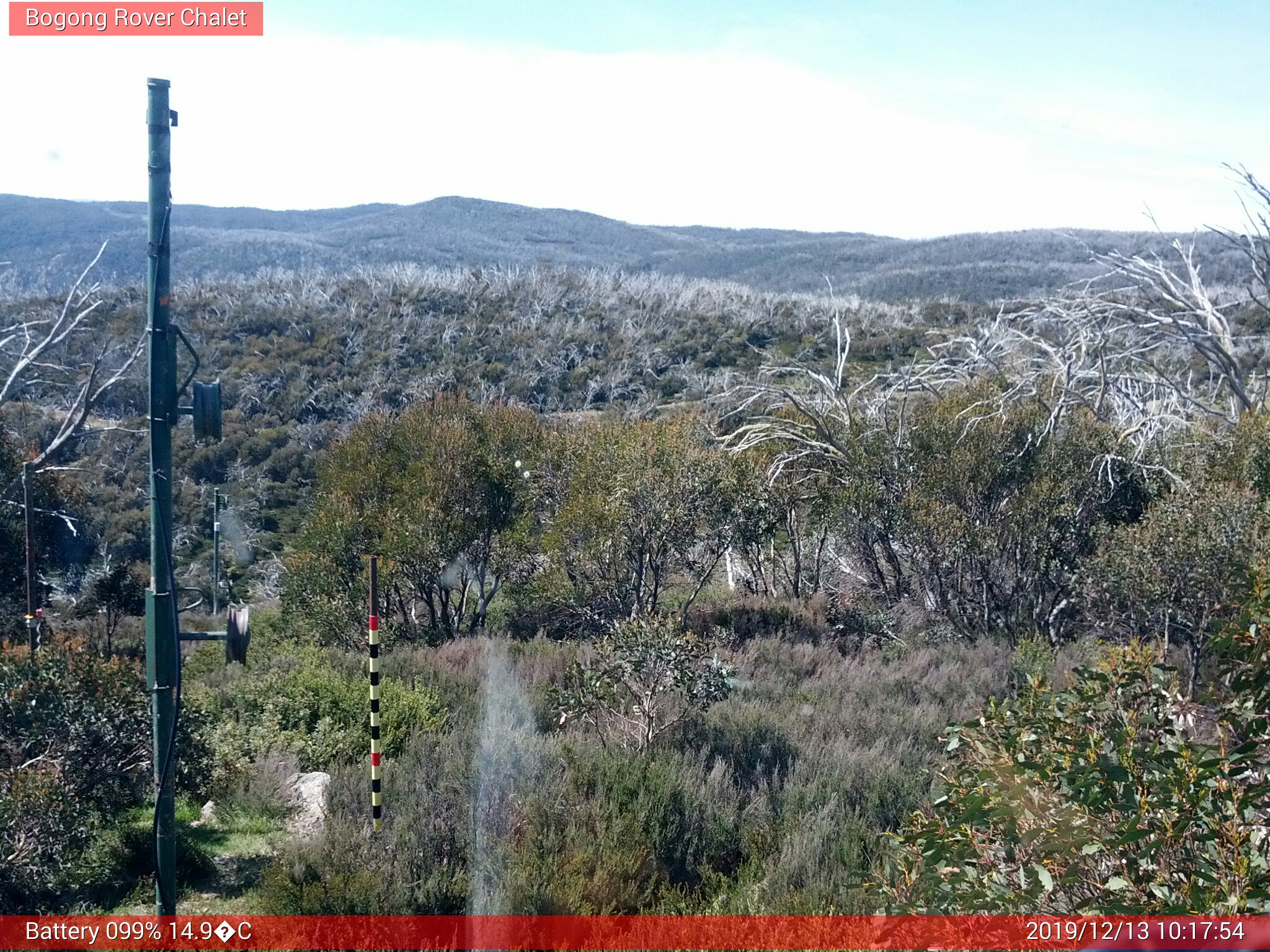 Bogong Web Cam 10:17am Friday 13th of December 2019