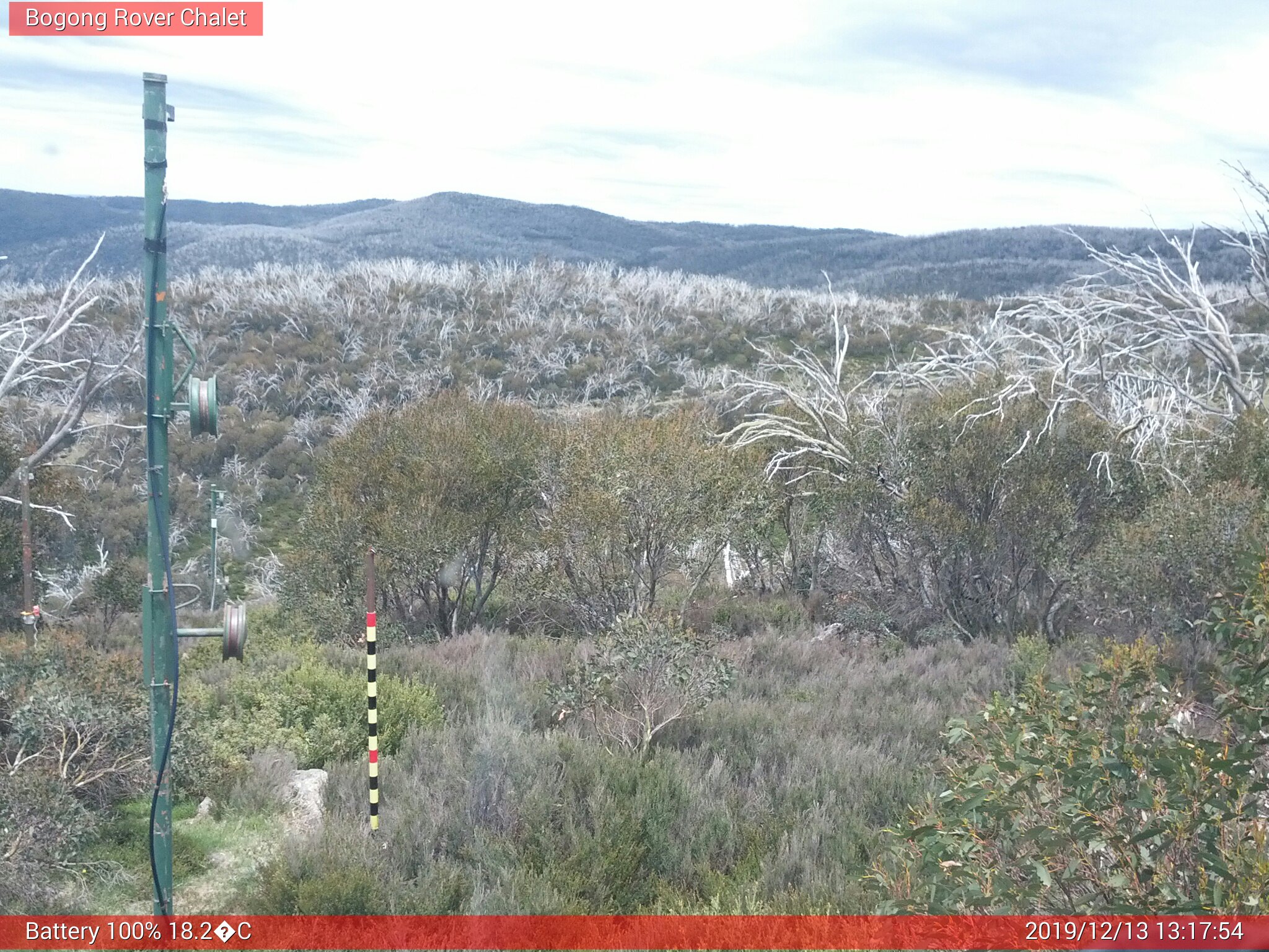 Bogong Web Cam 1:17pm Friday 13th of December 2019