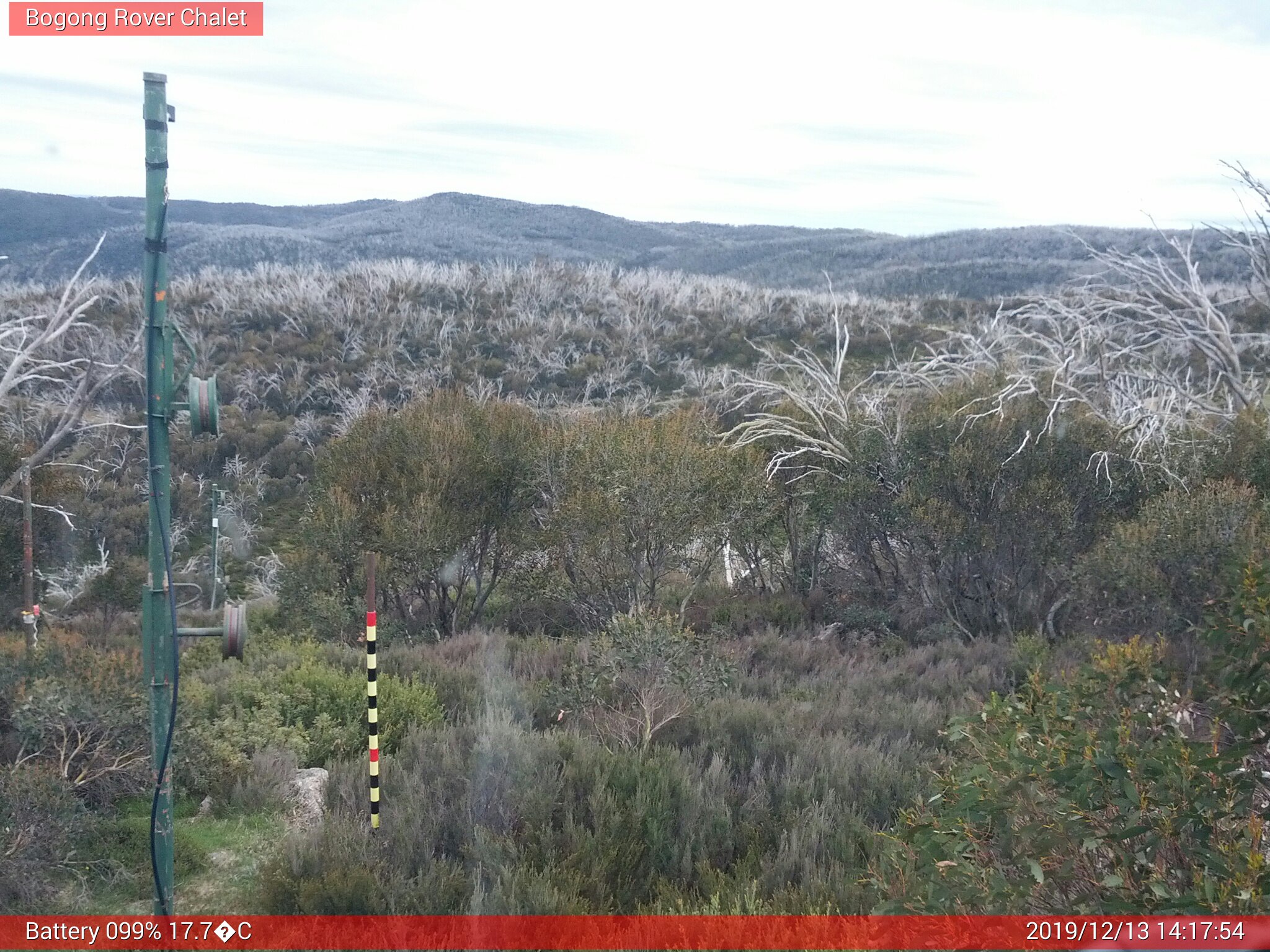 Bogong Web Cam 2:17pm Friday 13th of December 2019