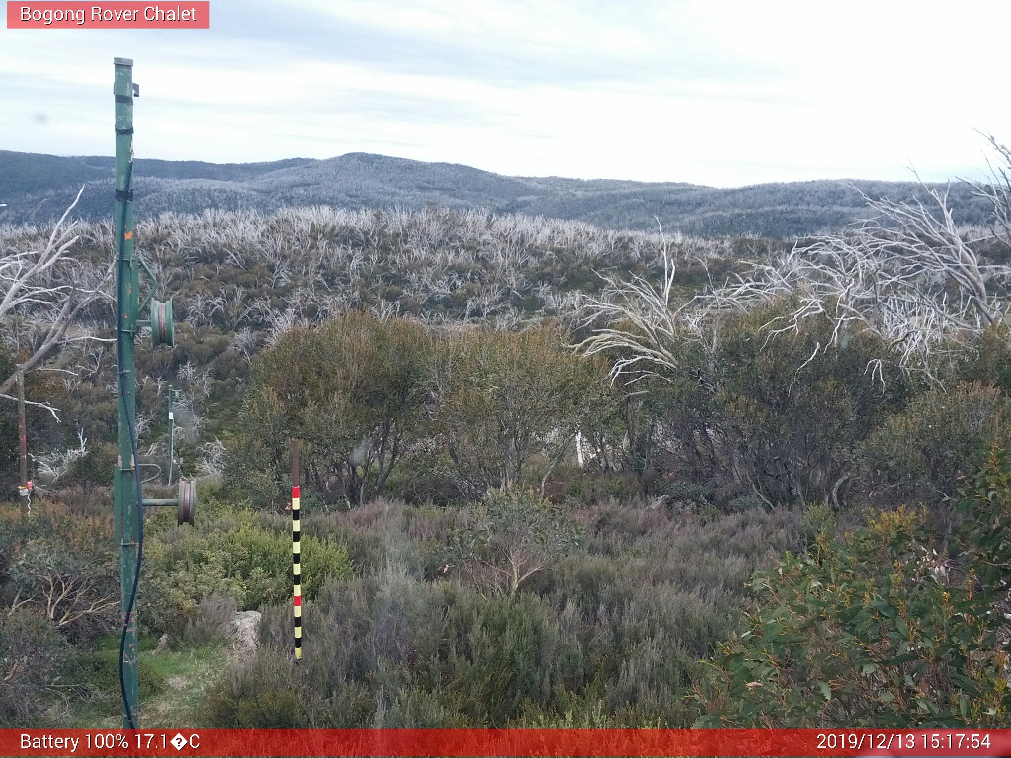 Bogong Web Cam 3:17pm Friday 13th of December 2019