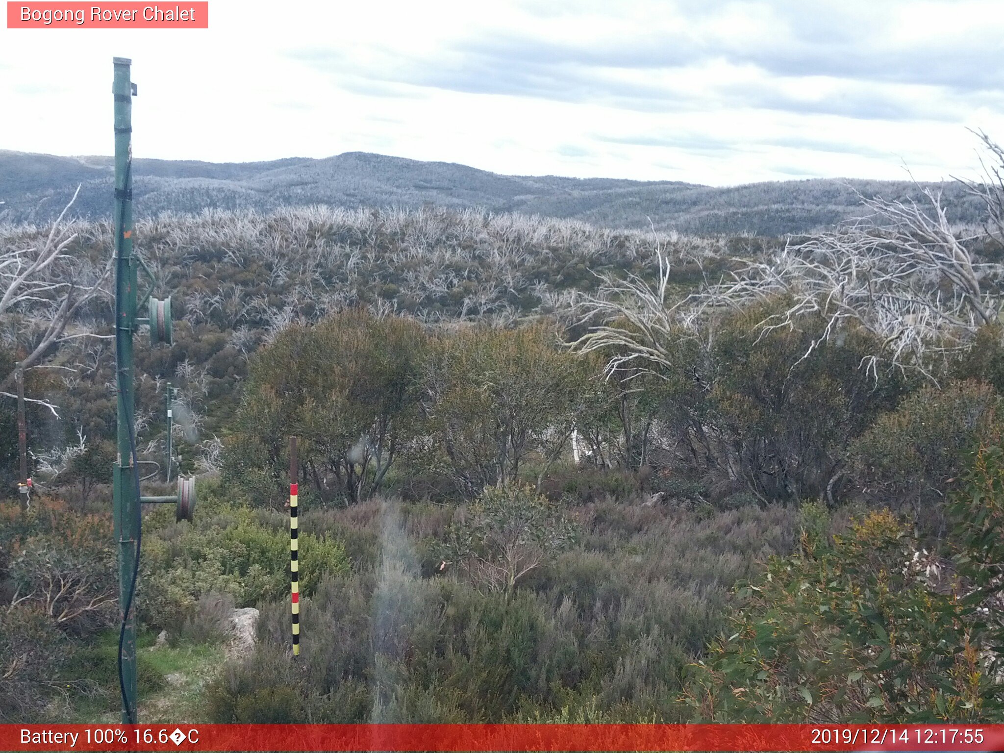 Bogong Web Cam 12:17pm Saturday 14th of December 2019