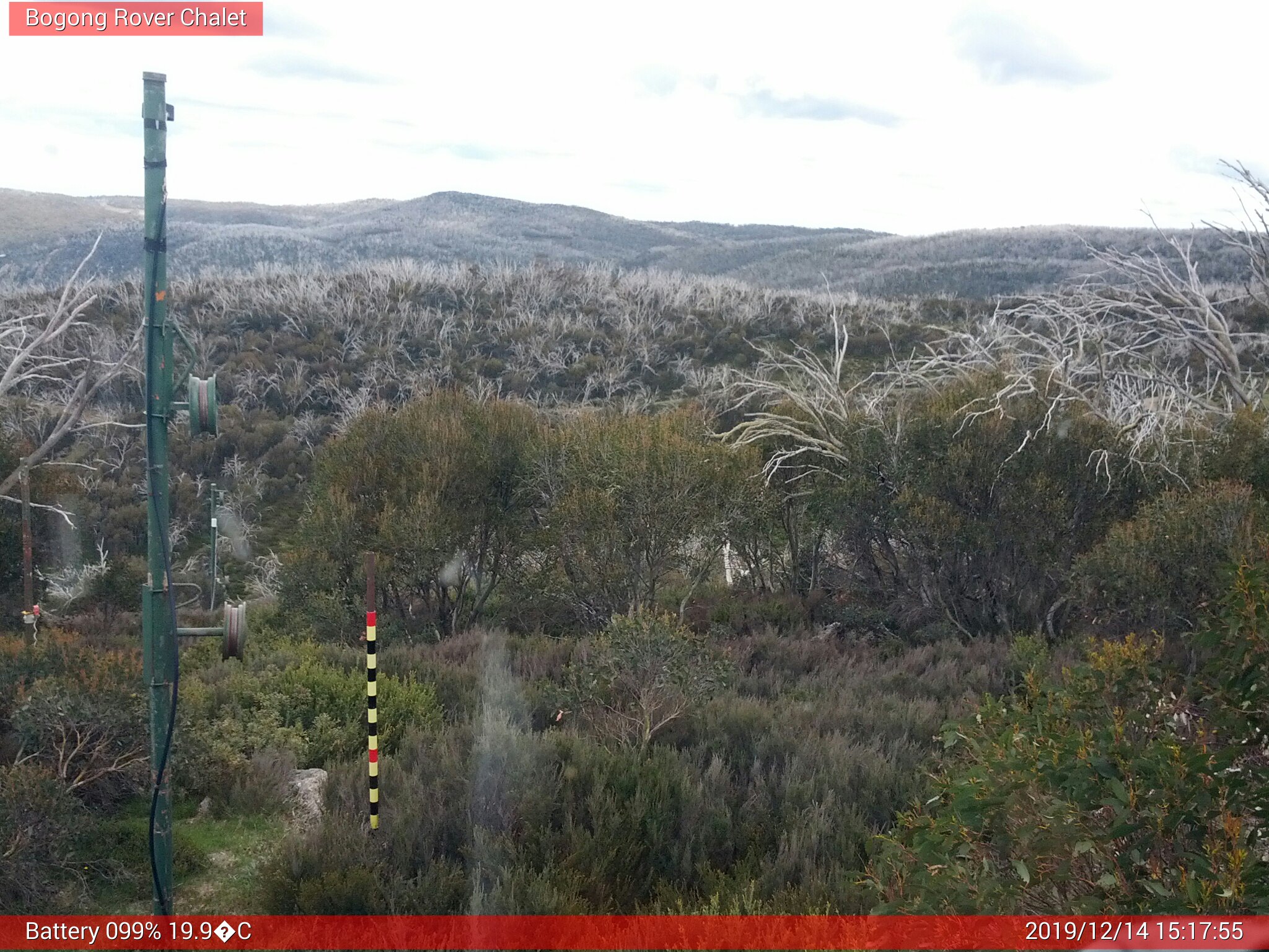 Bogong Web Cam 3:17pm Saturday 14th of December 2019