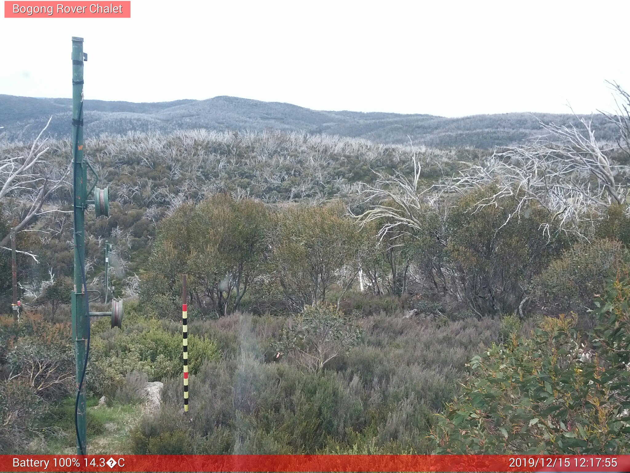 Bogong Web Cam 12:17pm Sunday 15th of December 2019