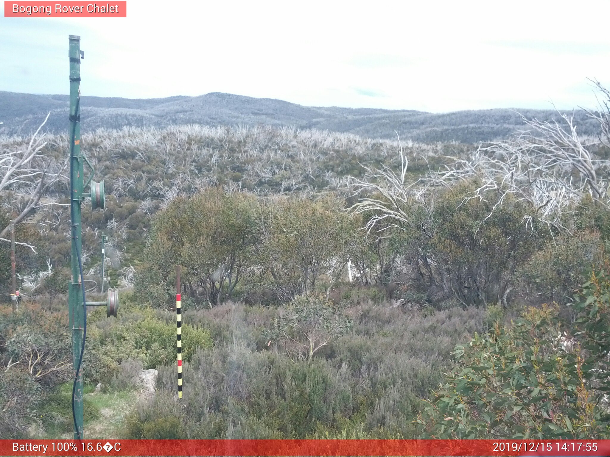 Bogong Web Cam 2:17pm Sunday 15th of December 2019