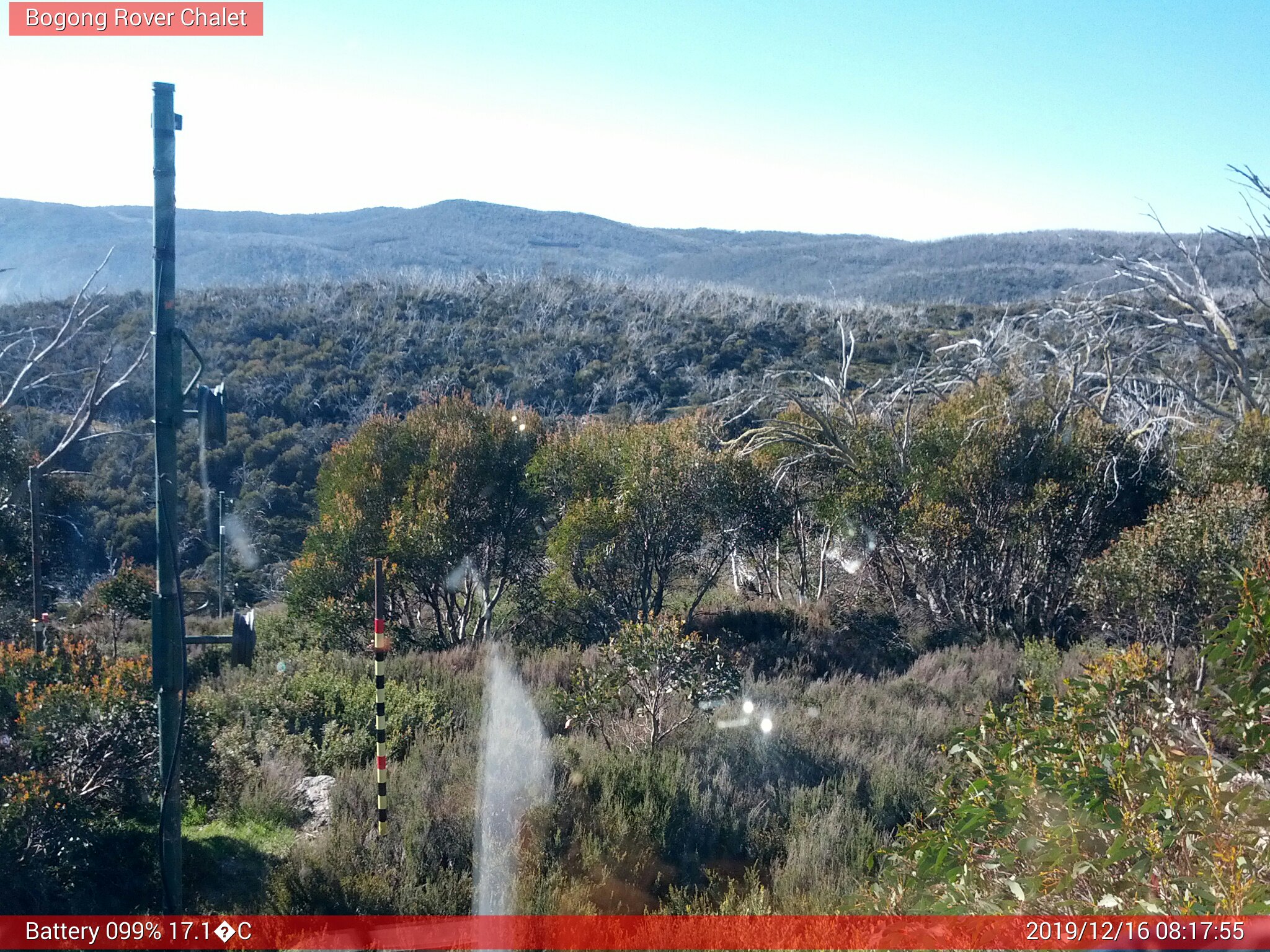 Bogong Web Cam 8:17am Monday 16th of December 2019