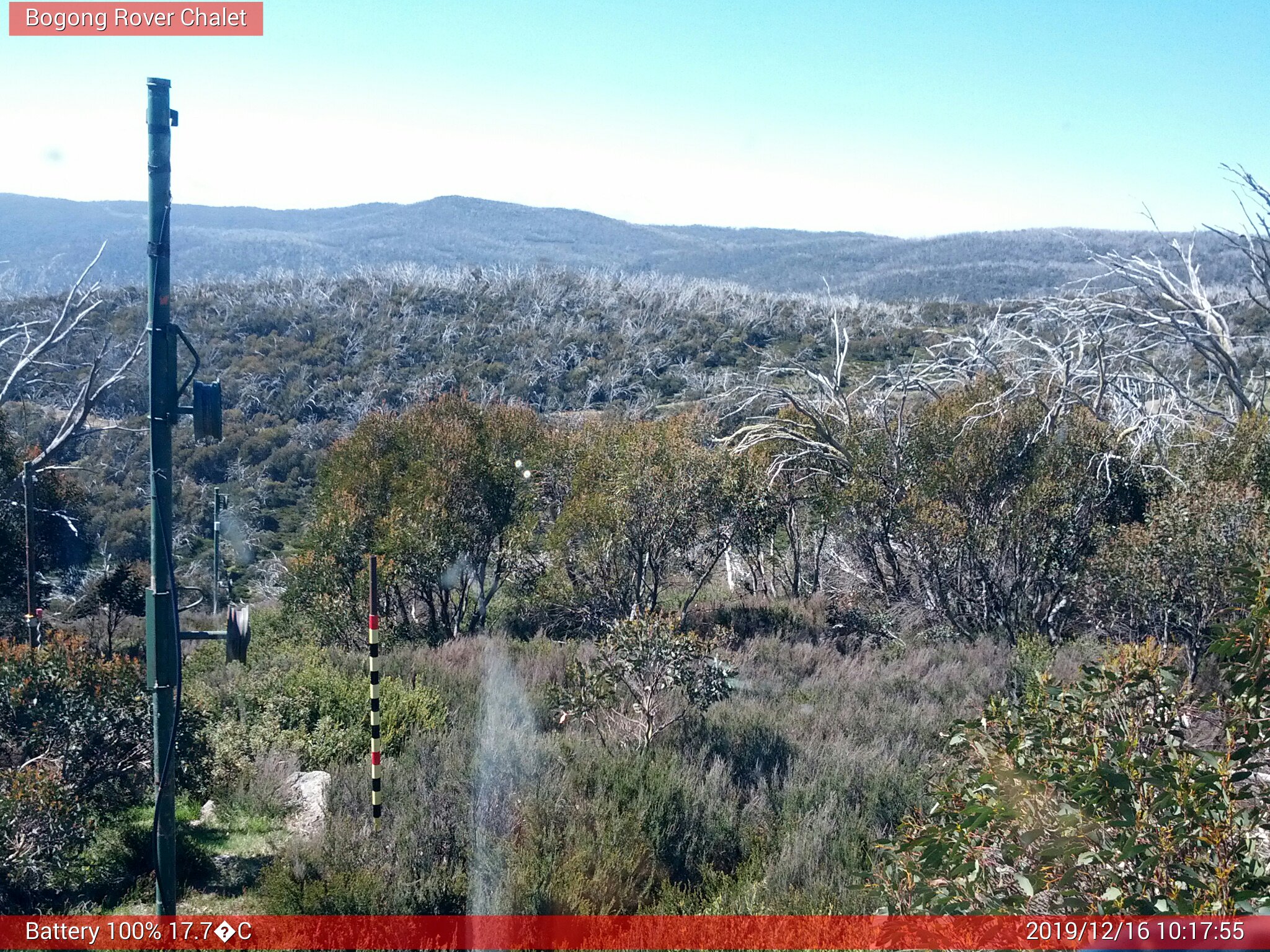 Bogong Web Cam 10:17am Monday 16th of December 2019