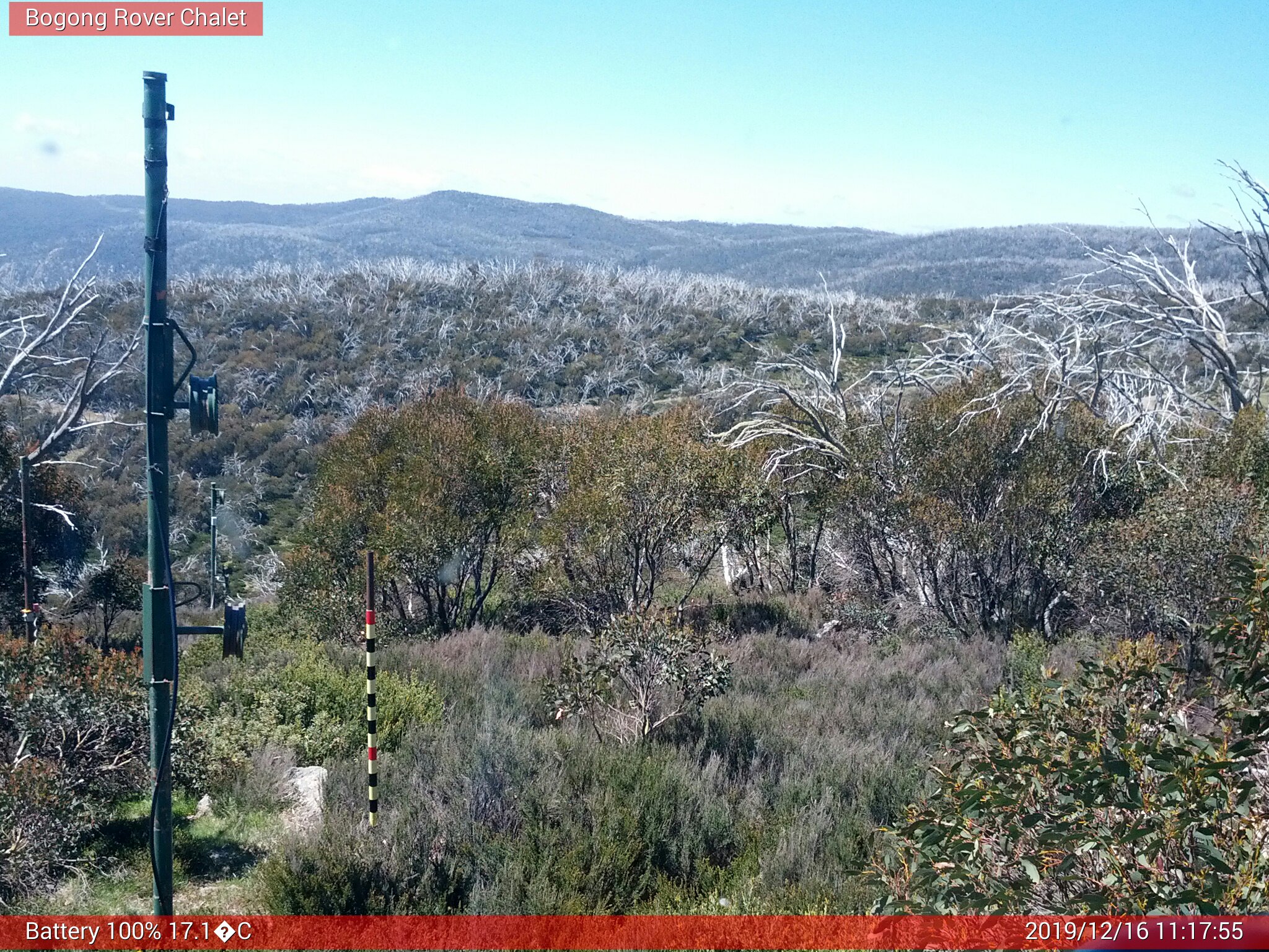 Bogong Web Cam 11:17am Monday 16th of December 2019