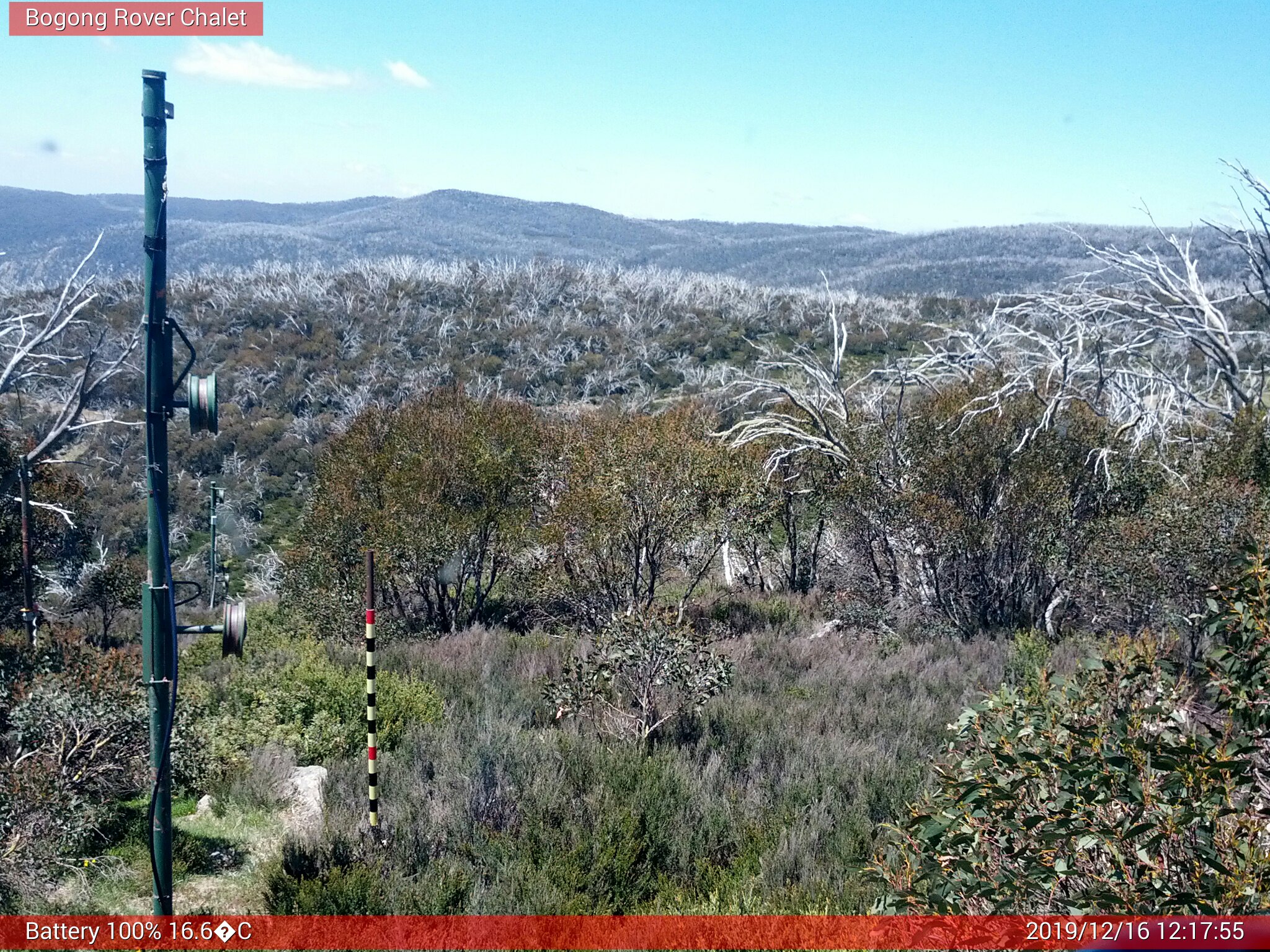 Bogong Web Cam 12:17pm Monday 16th of December 2019