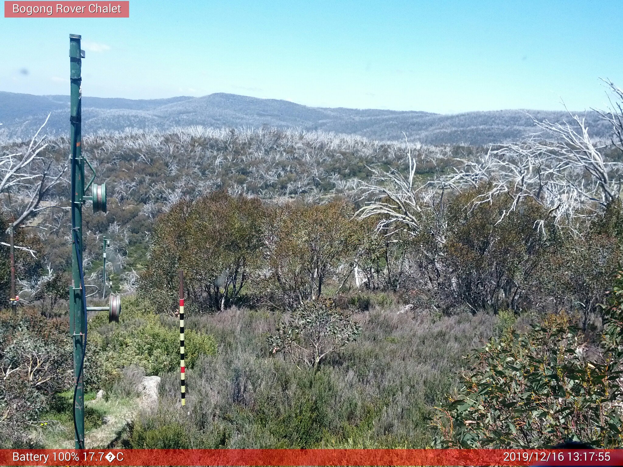 Bogong Web Cam 1:17pm Monday 16th of December 2019