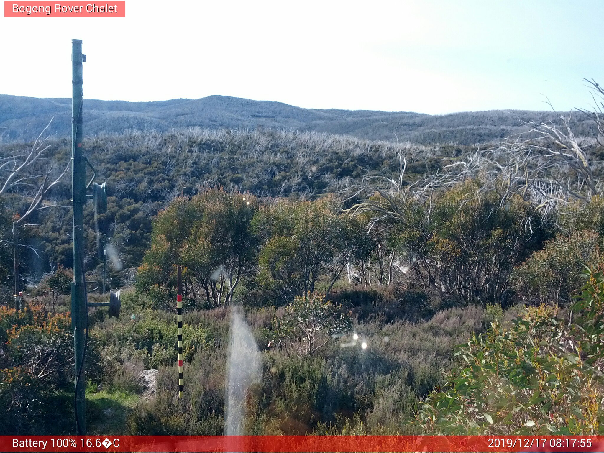 Bogong Web Cam 8:17am Tuesday 17th of December 2019