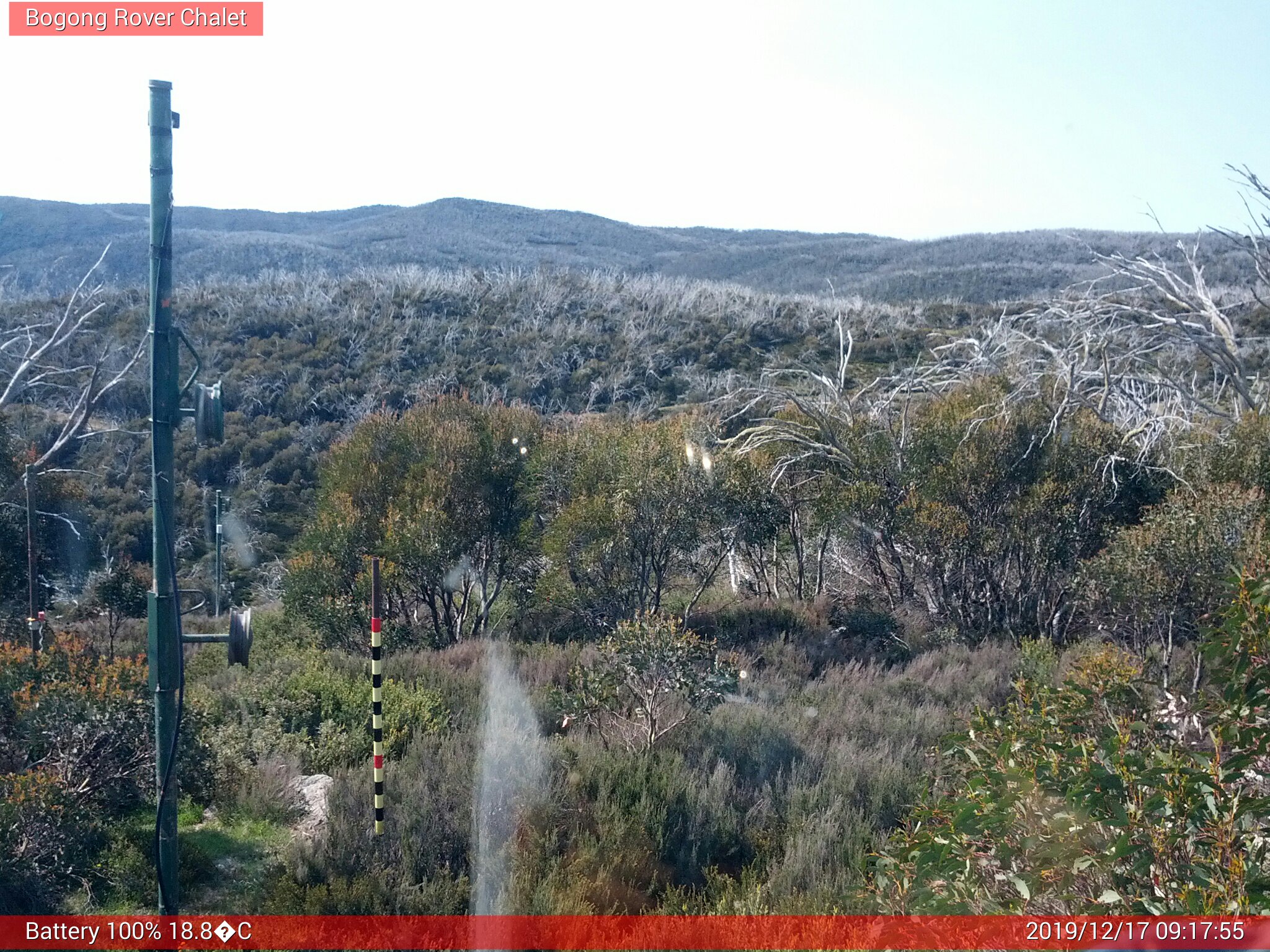 Bogong Web Cam 9:17am Tuesday 17th of December 2019