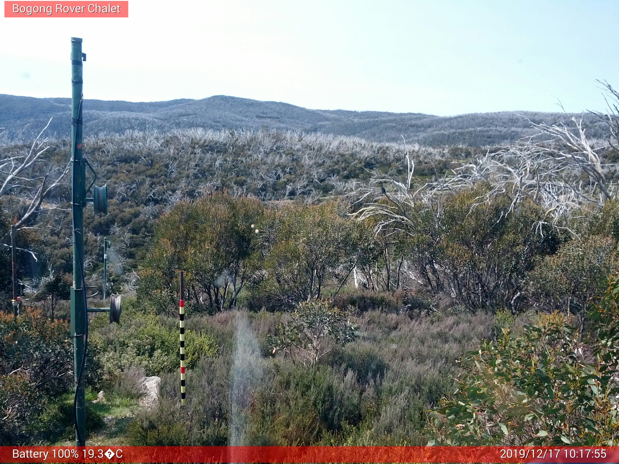 Bogong Web Cam 10:17am Tuesday 17th of December 2019