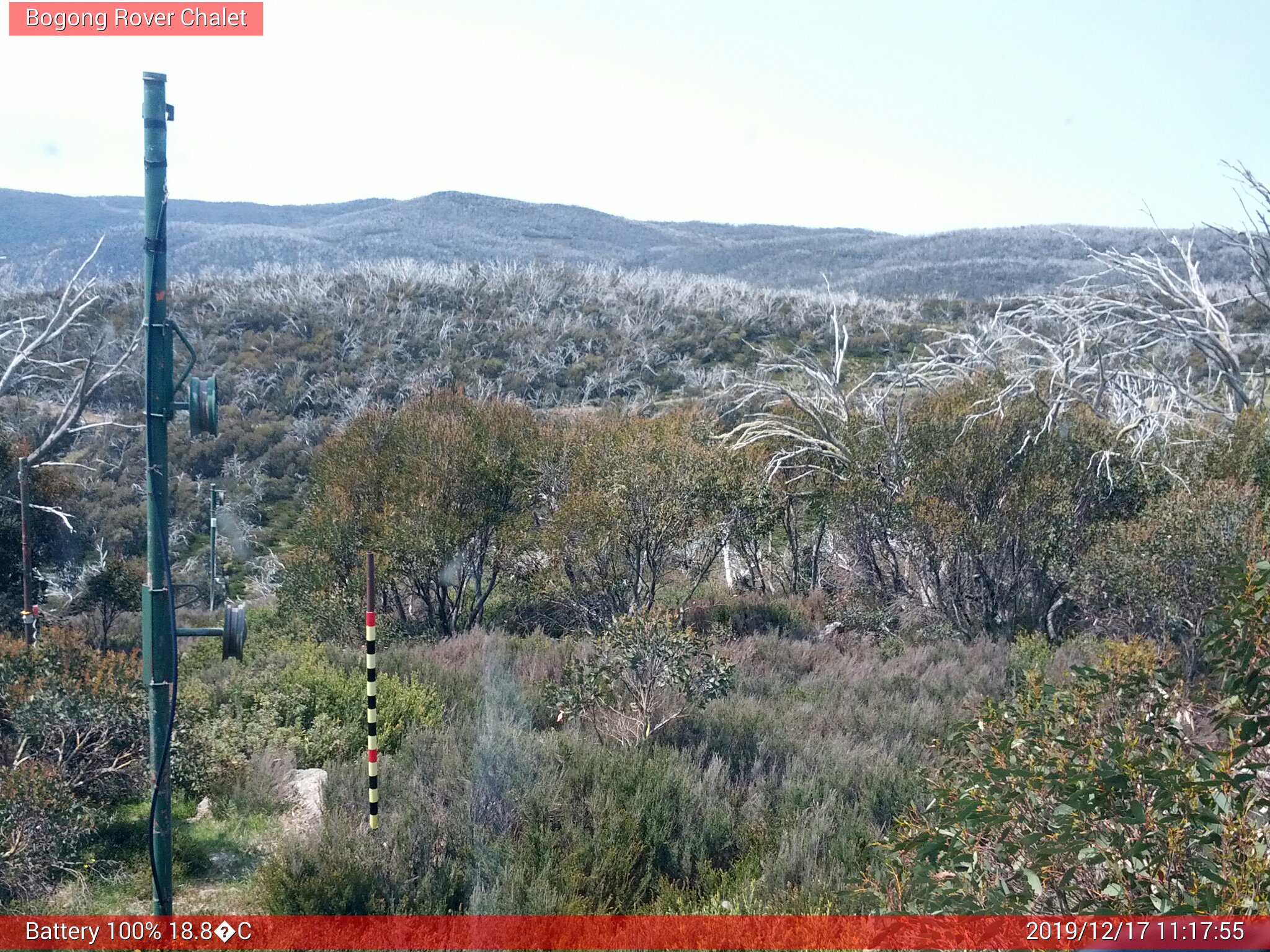 Bogong Web Cam 11:17am Tuesday 17th of December 2019