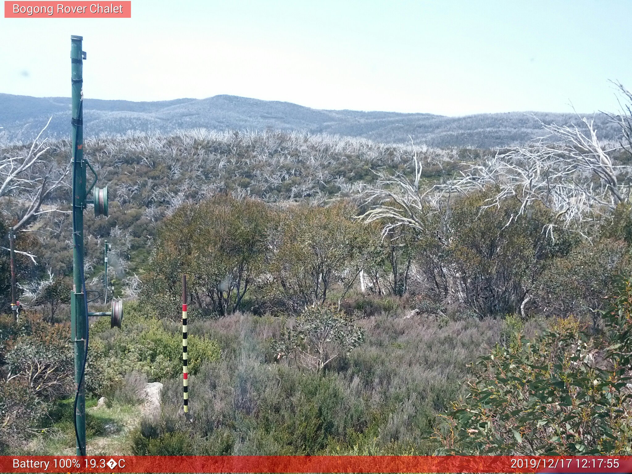 Bogong Web Cam 12:17pm Tuesday 17th of December 2019