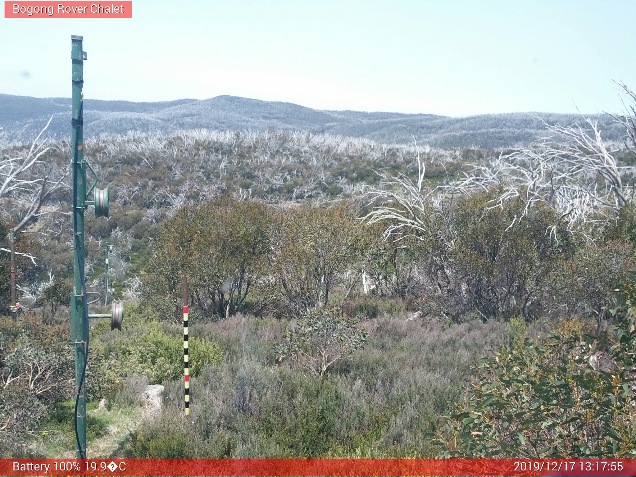 Bogong Web Cam 1:17pm Tuesday 17th of December 2019