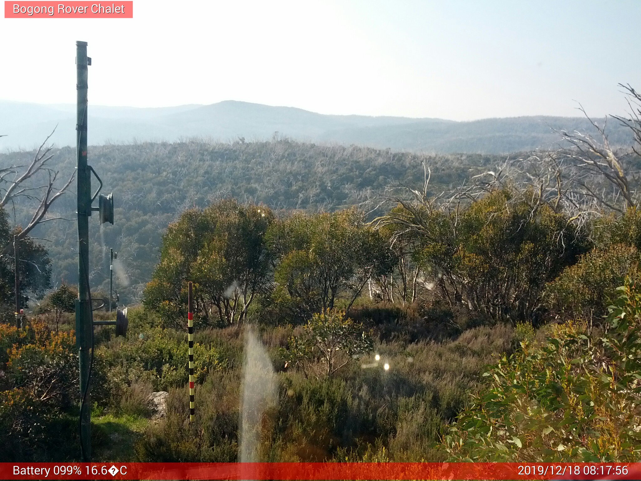 Bogong Web Cam 8:17am Wednesday 18th of December 2019