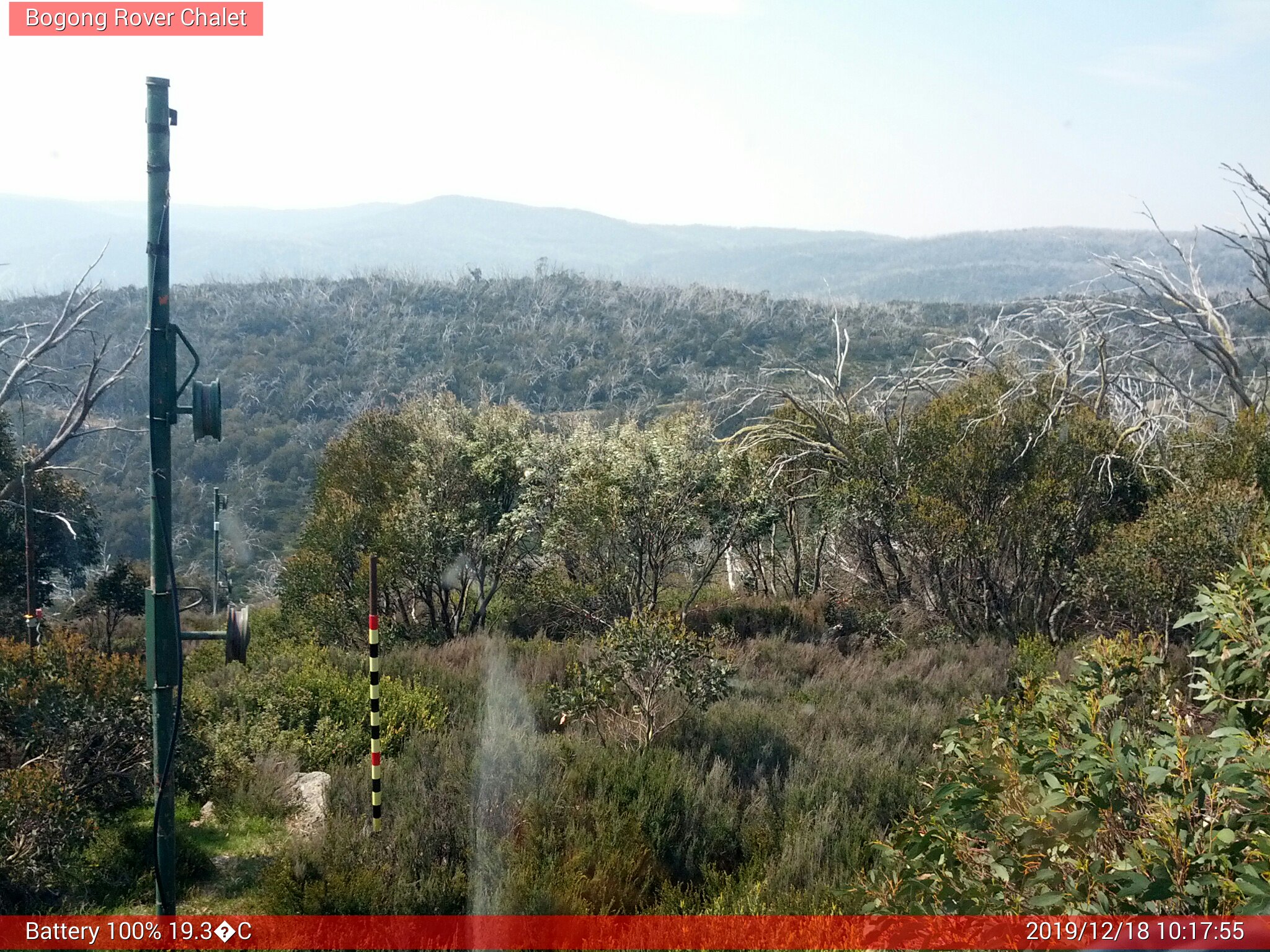 Bogong Web Cam 10:17am Wednesday 18th of December 2019