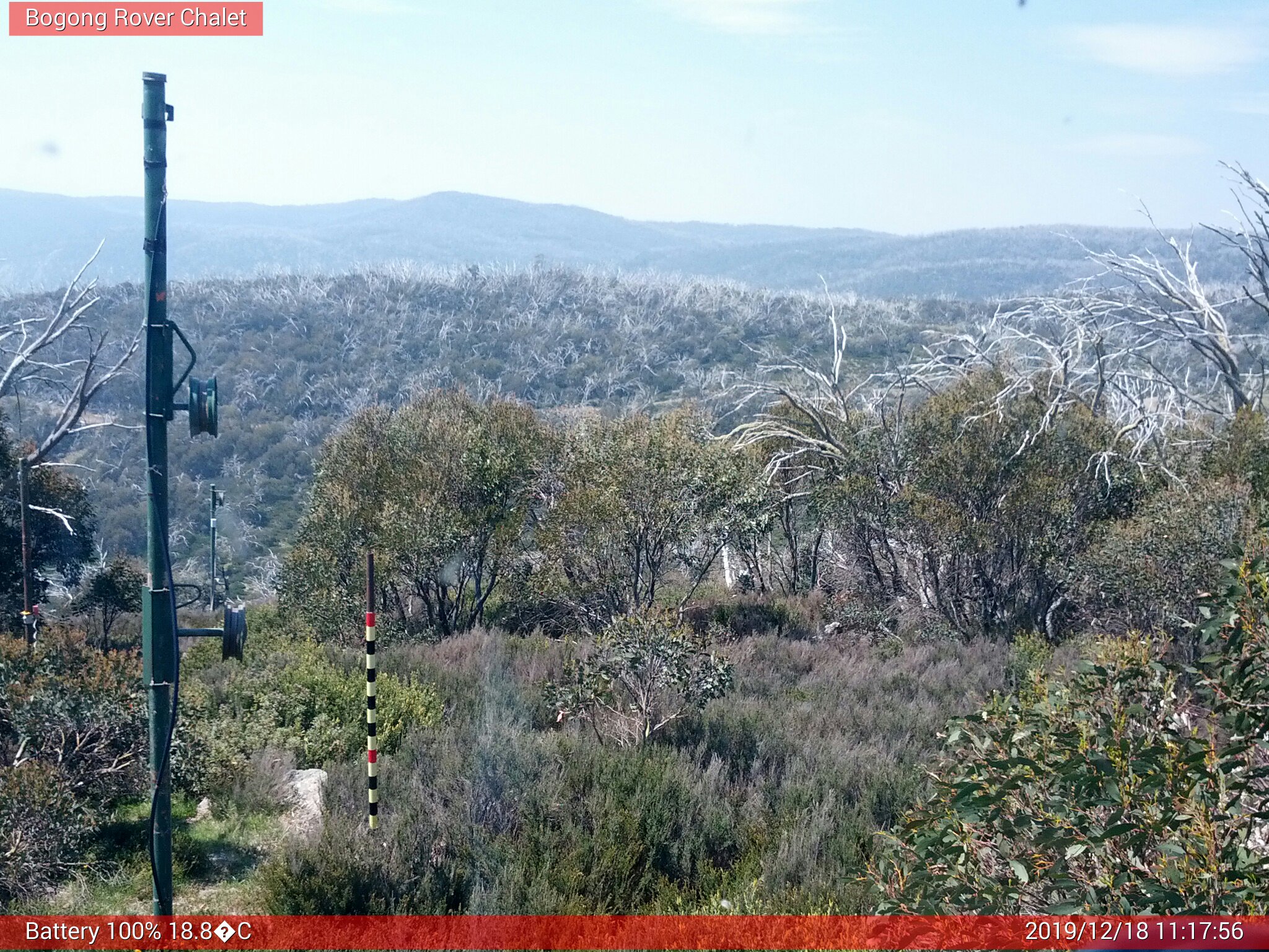 Bogong Web Cam 11:17am Wednesday 18th of December 2019