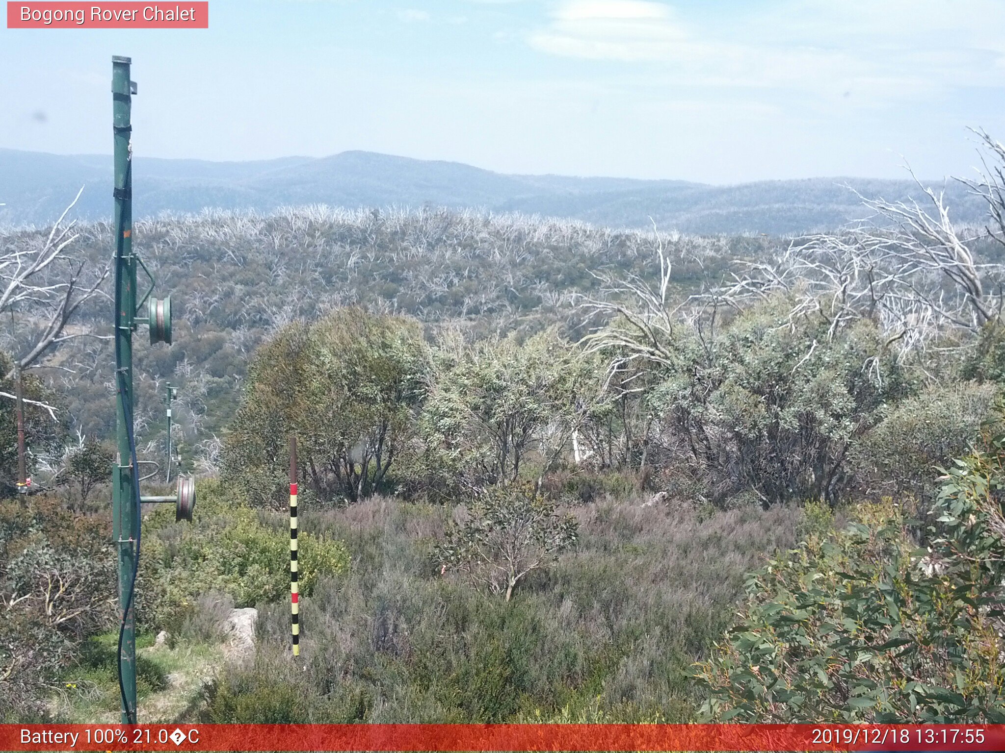 Bogong Web Cam 1:17pm Wednesday 18th of December 2019