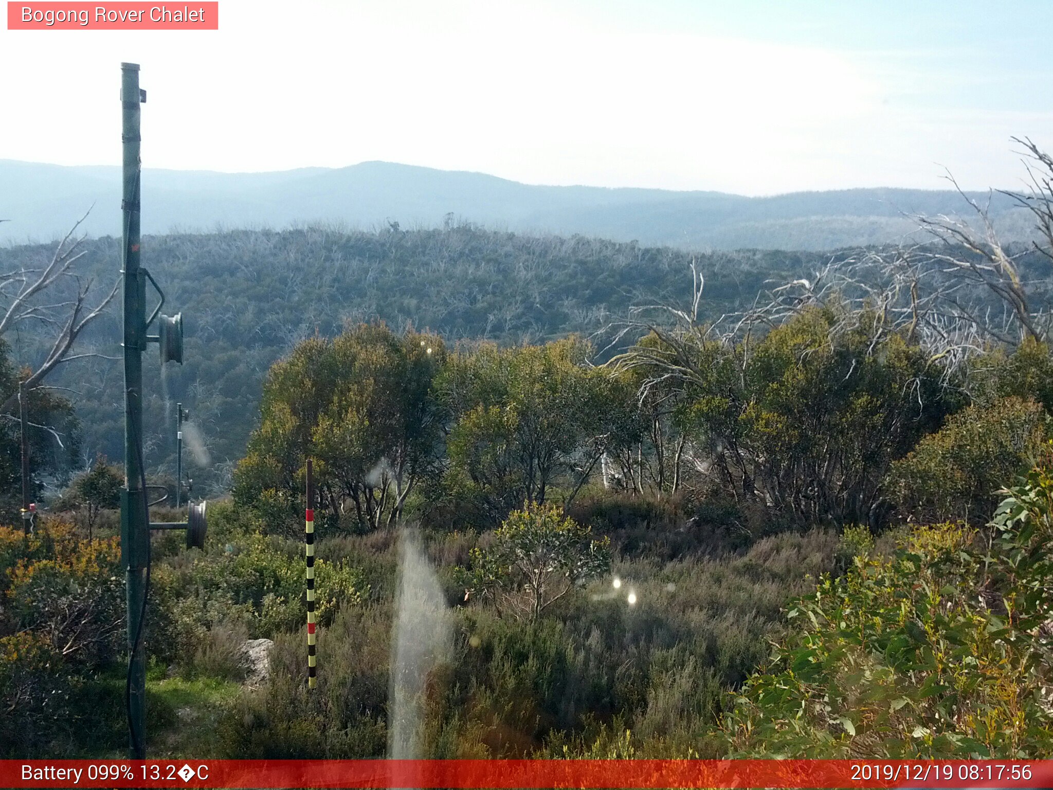 Bogong Web Cam 8:17am Thursday 19th of December 2019