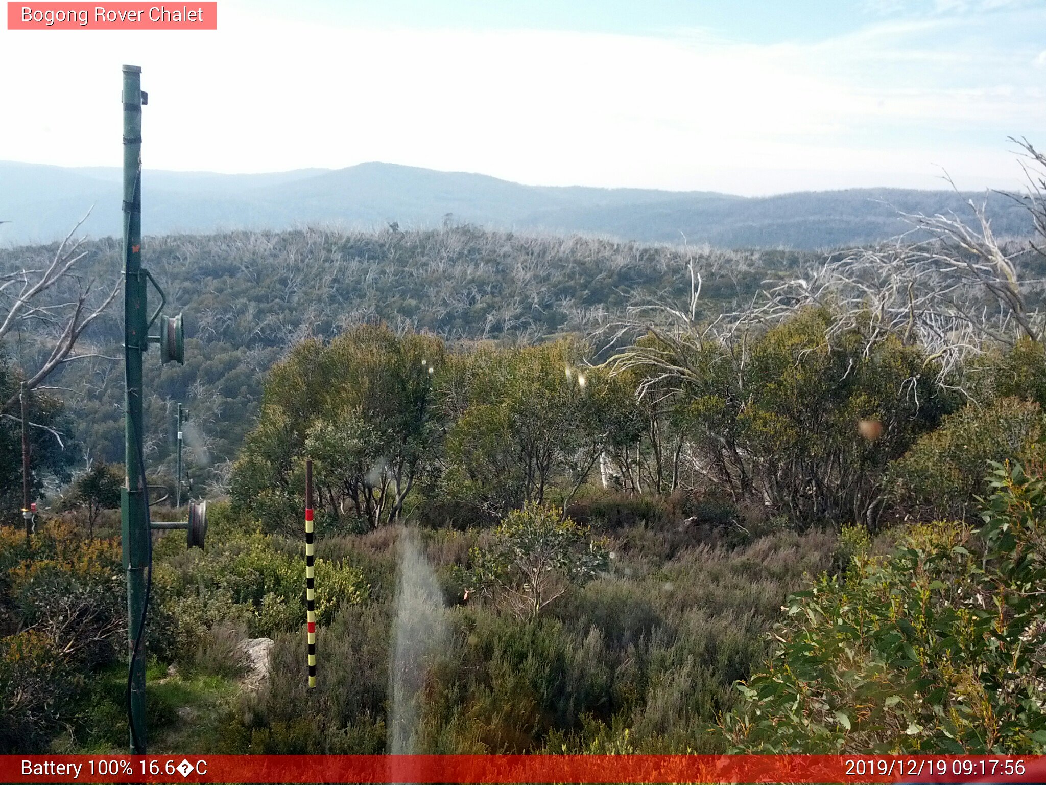 Bogong Web Cam 9:17am Thursday 19th of December 2019