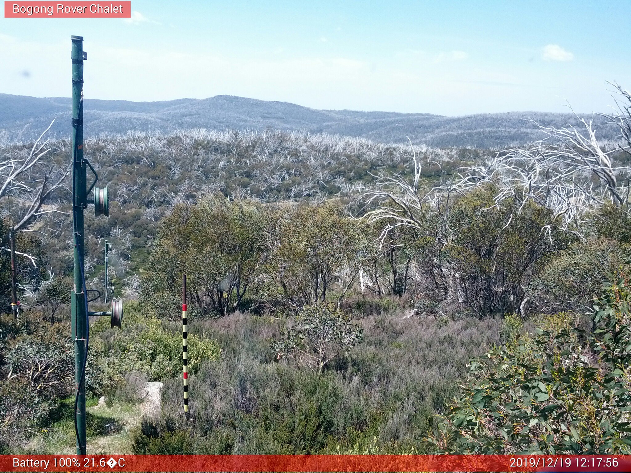 Bogong Web Cam 12:17pm Thursday 19th of December 2019