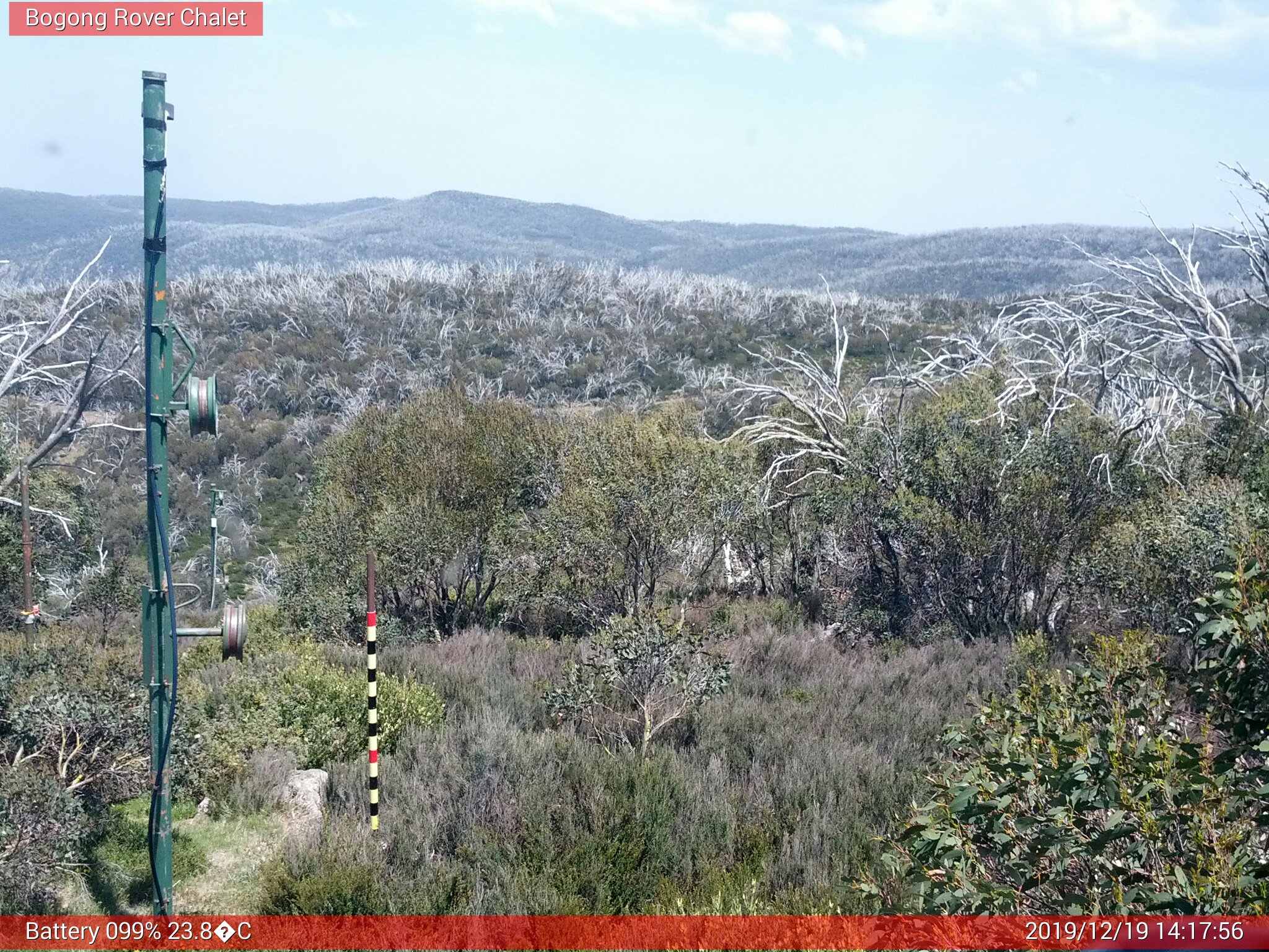 Bogong Web Cam 2:17pm Thursday 19th of December 2019