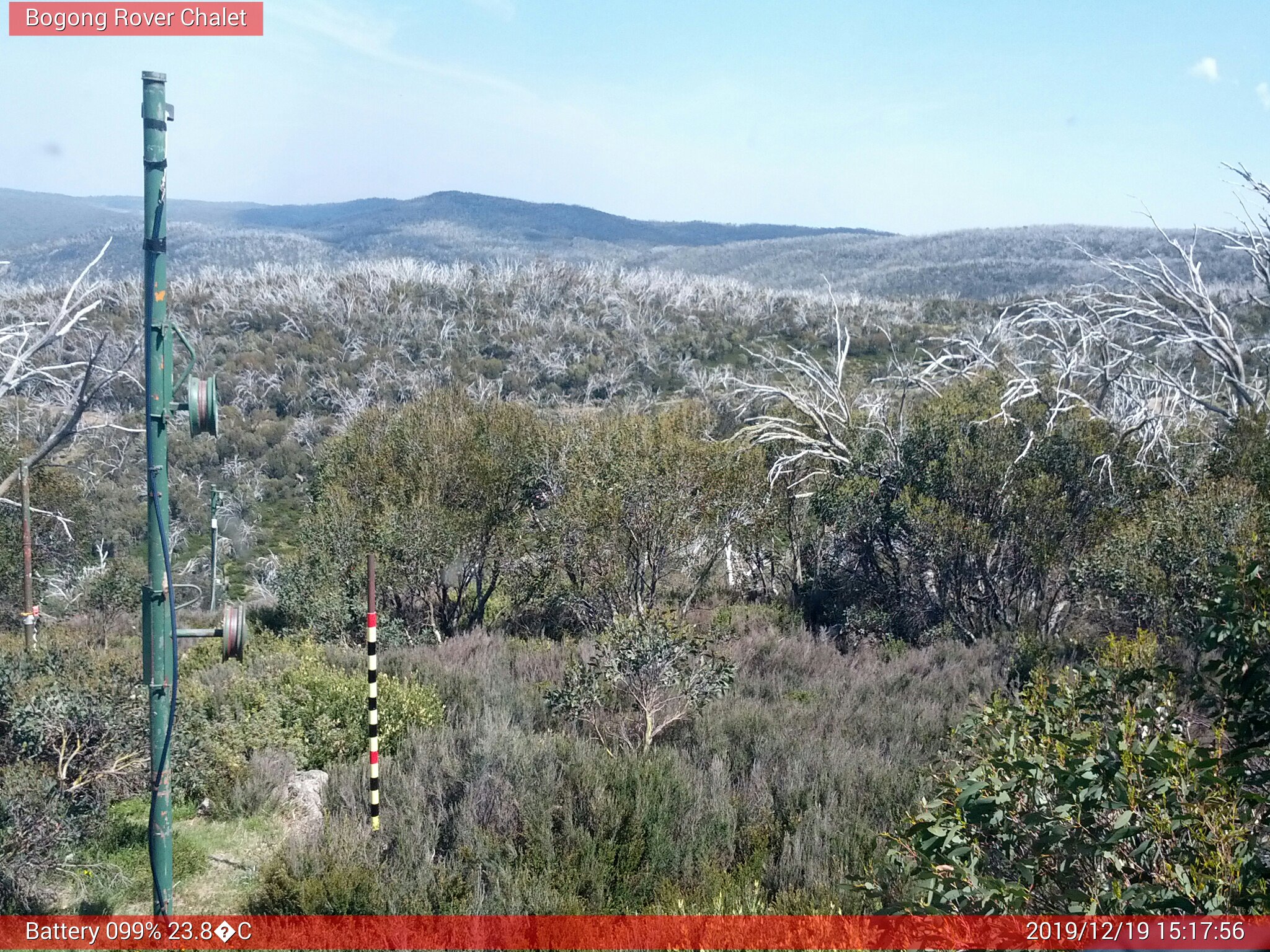 Bogong Web Cam 3:17pm Thursday 19th of December 2019