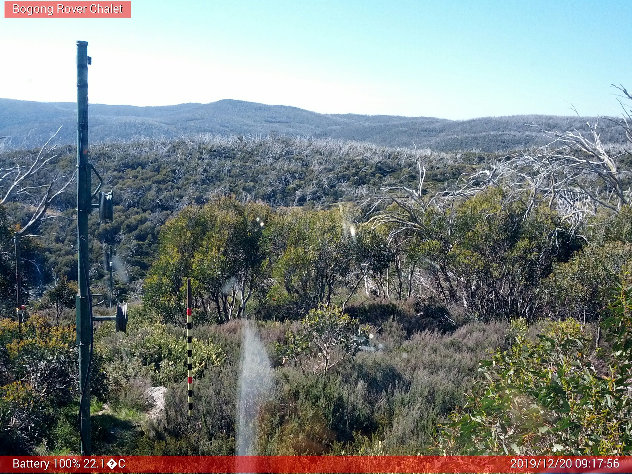 Bogong Web Cam 9:17am Friday 20th of December 2019