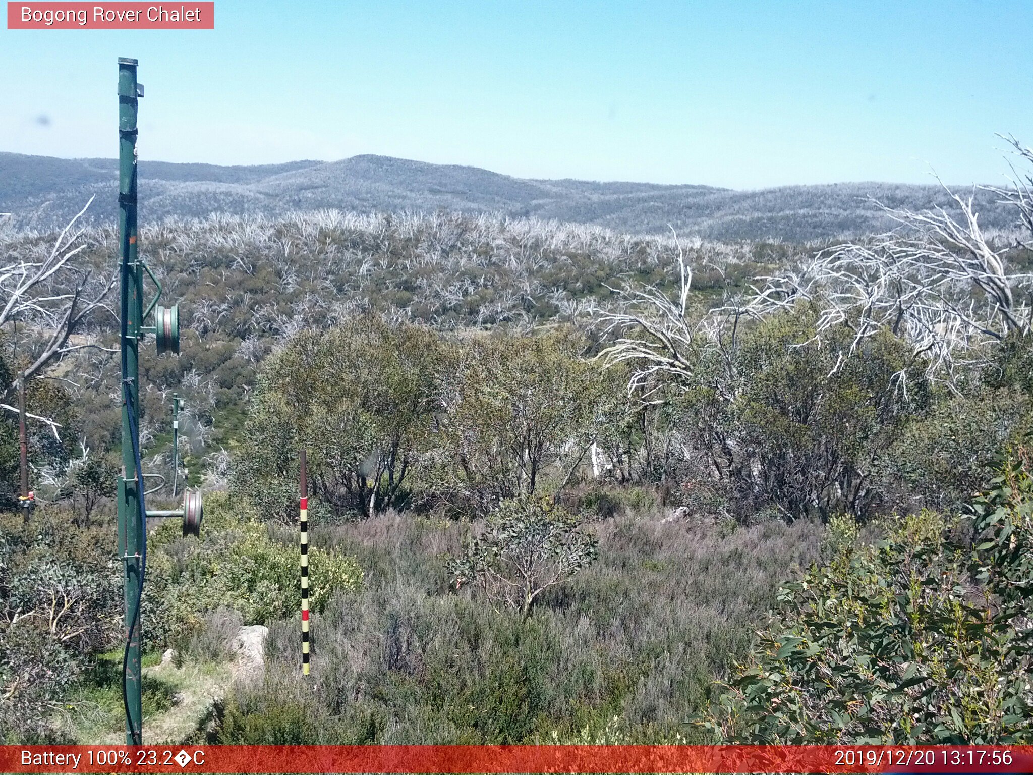 Bogong Web Cam 1:17pm Friday 20th of December 2019