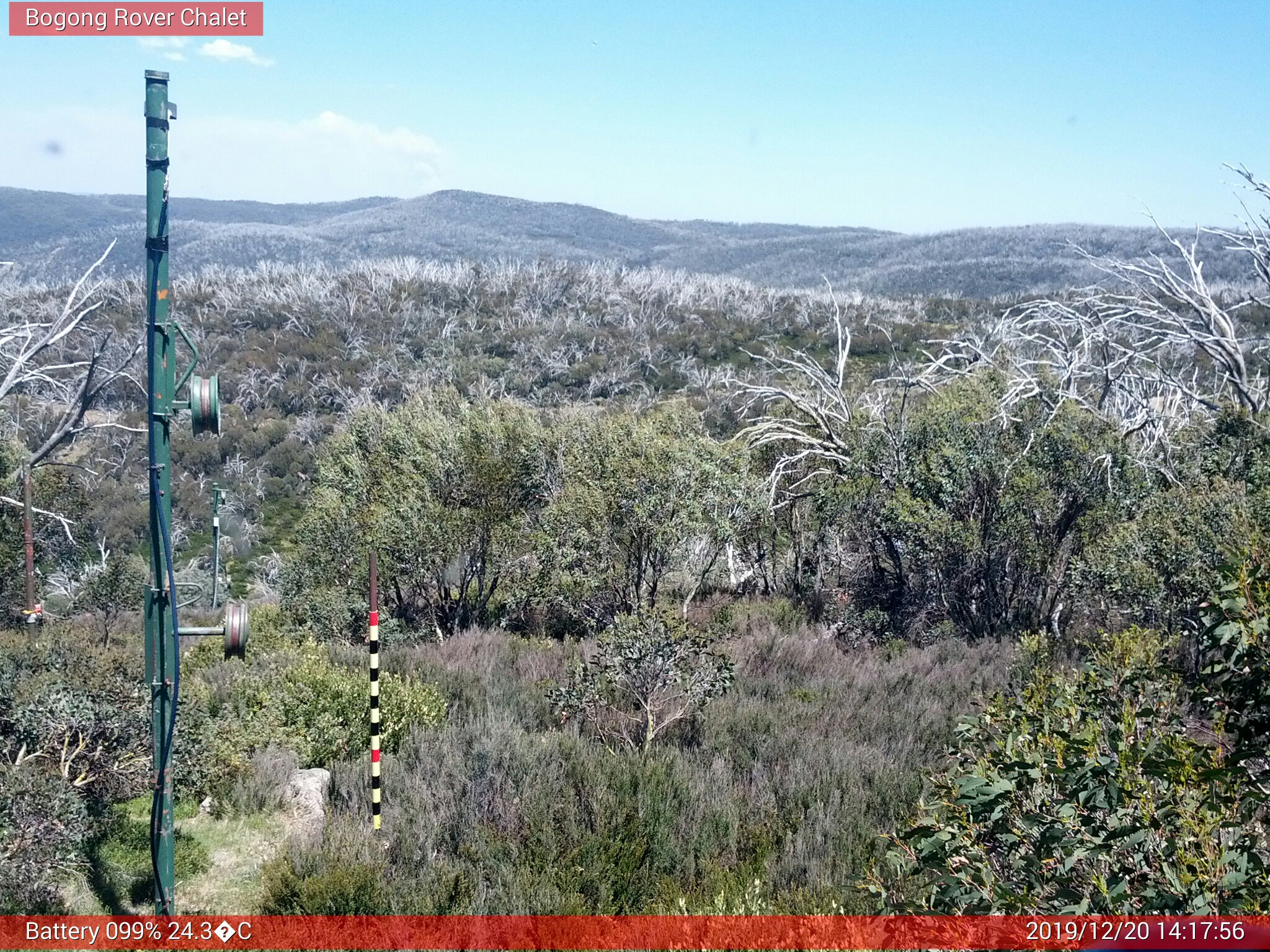 Bogong Web Cam 2:17pm Friday 20th of December 2019