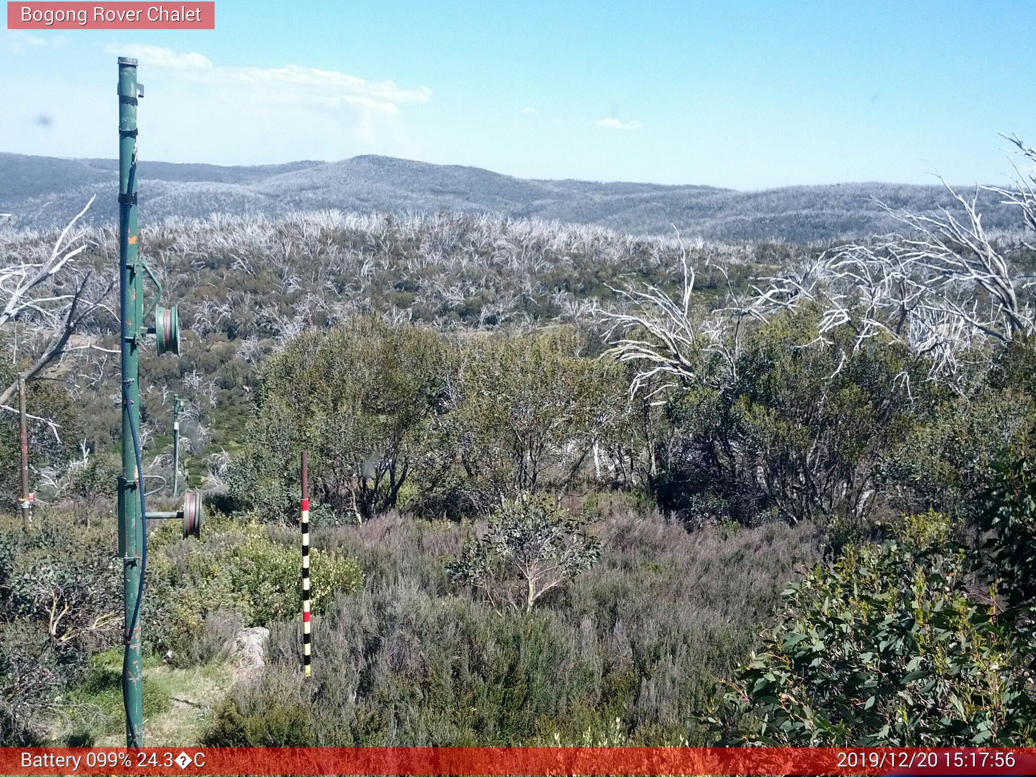 Bogong Web Cam 3:17pm Friday 20th of December 2019