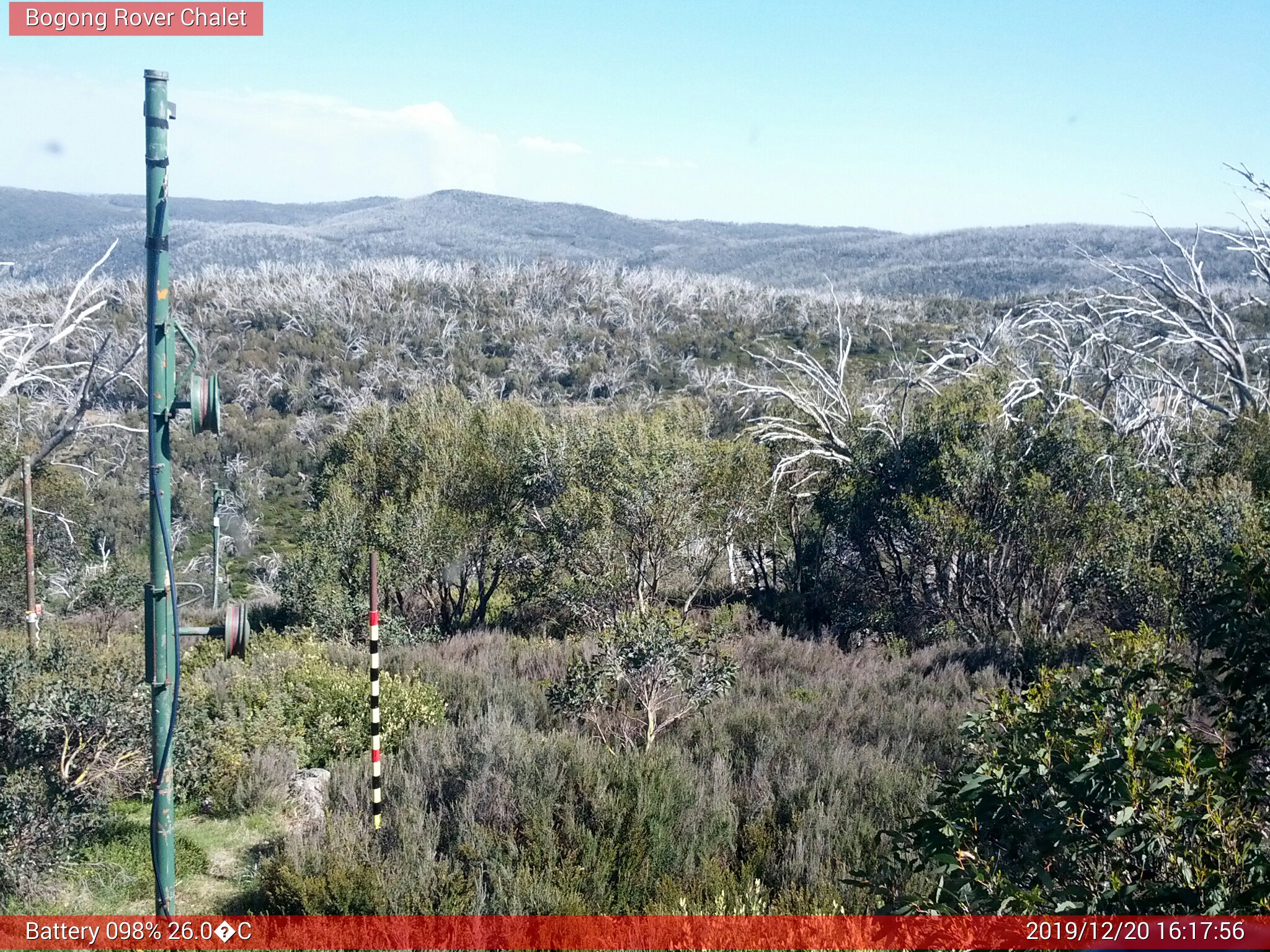 Bogong Web Cam 4:17pm Friday 20th of December 2019