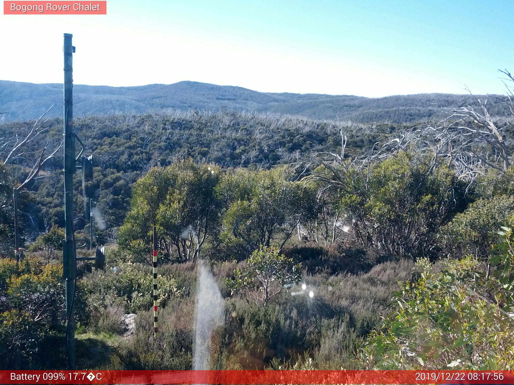 Bogong Web Cam 8:17am Sunday 22nd of December 2019