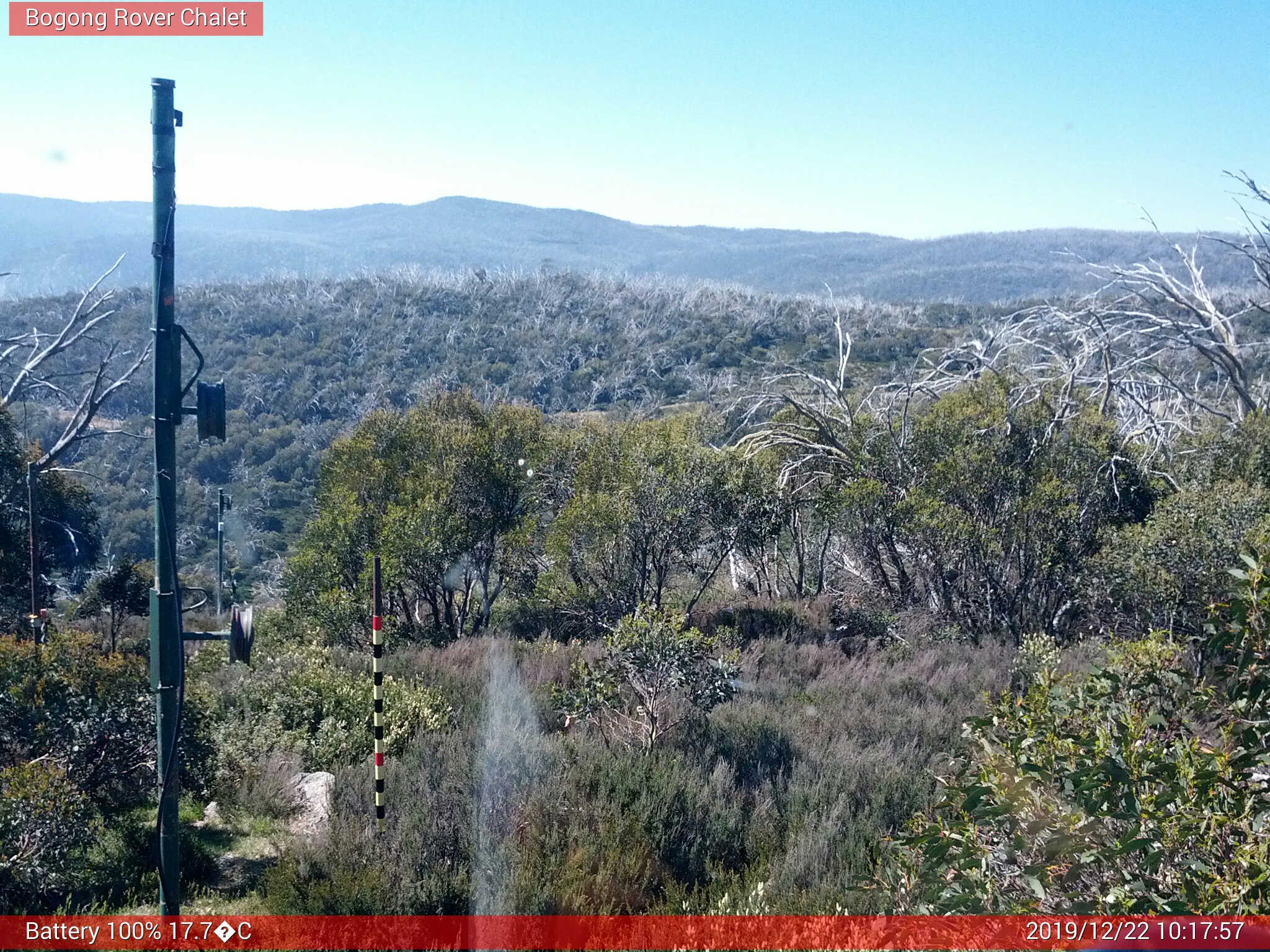 Bogong Web Cam 10:17am Sunday 22nd of December 2019