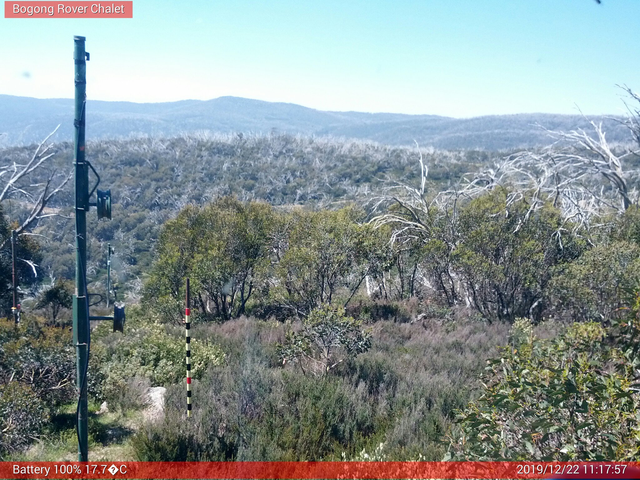 Bogong Web Cam 11:17am Sunday 22nd of December 2019