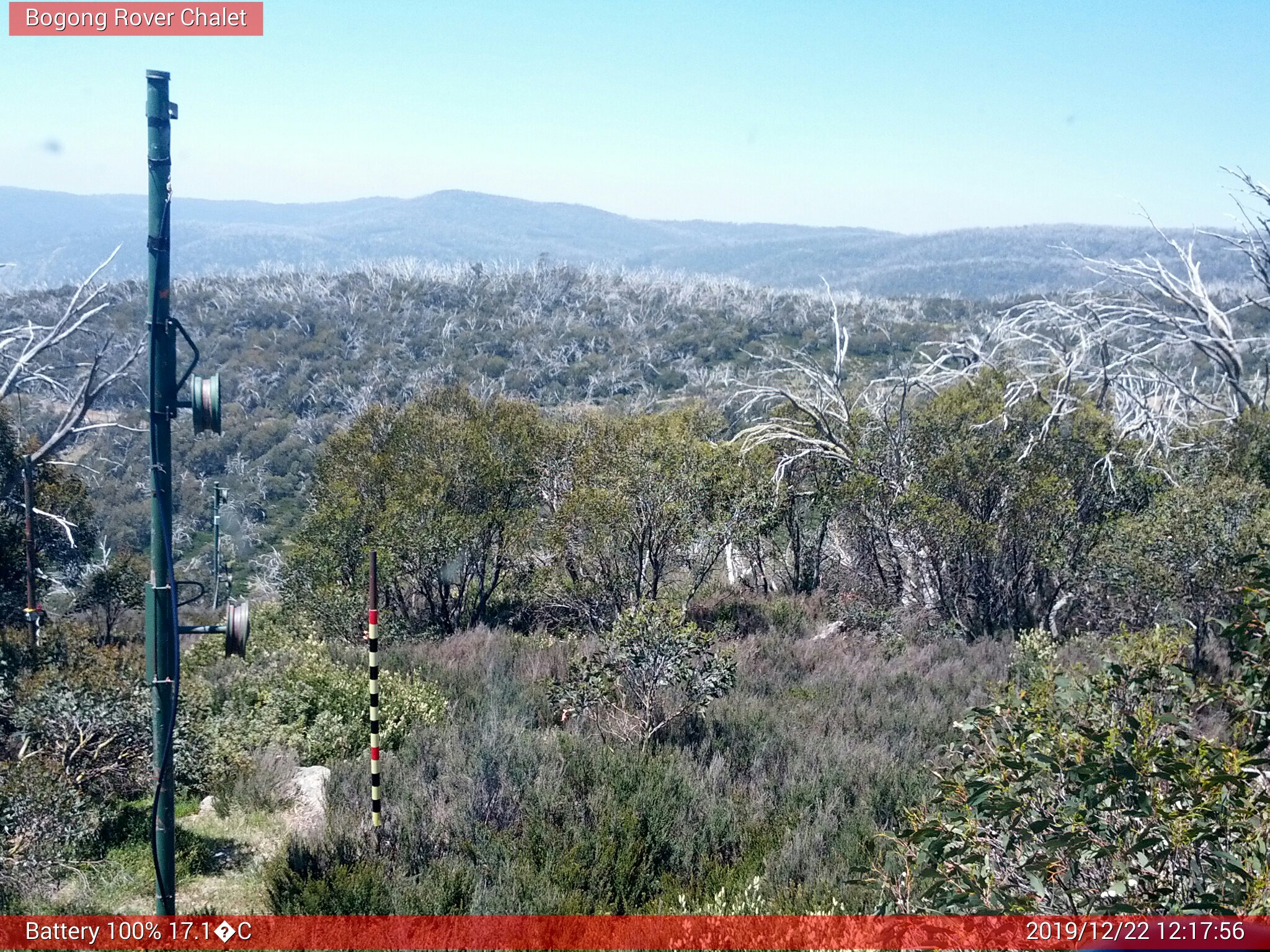 Bogong Web Cam 12:17pm Sunday 22nd of December 2019