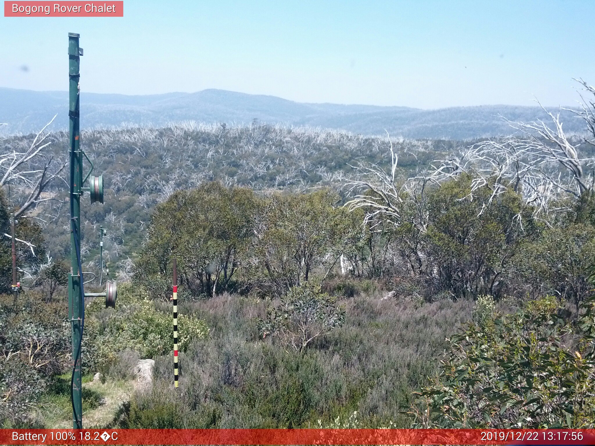 Bogong Web Cam 1:17pm Sunday 22nd of December 2019